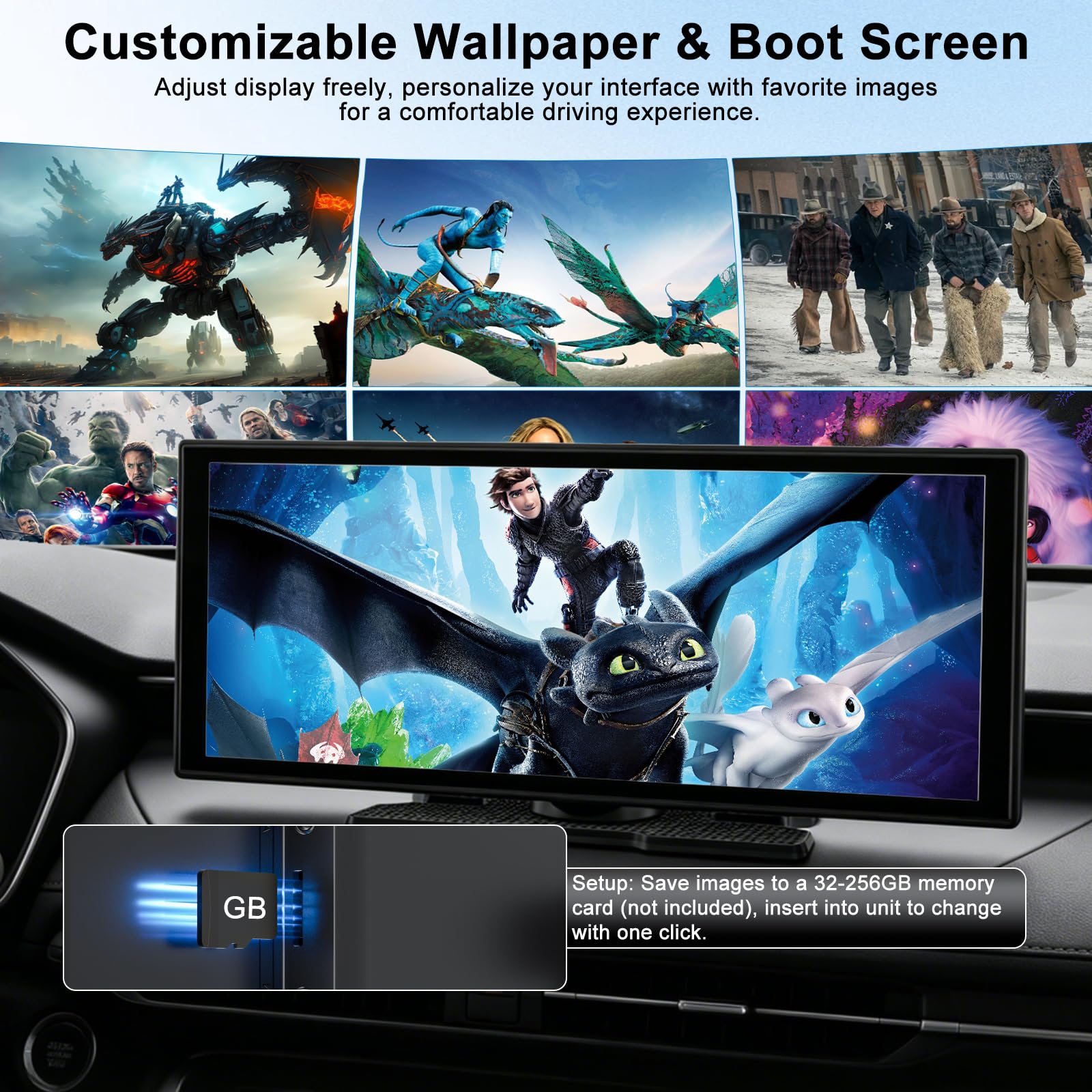 Schermo Carplay 2026 da 11 pollici per auto, Net-flix integrato, You-Tube, Tik-Tok e altro, tablet per auto HD 1920 x 720P per Apple Carplay e Android Auto con fotocamera di backup 1080P