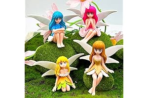 4Pcs Small Flower Fairies Ornaments