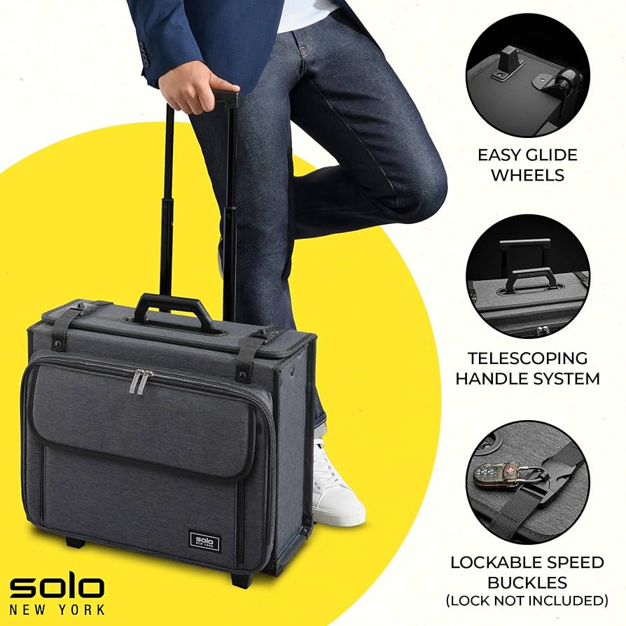 Amazon.com: Solo New York Rolling Catalog Case with Wheels