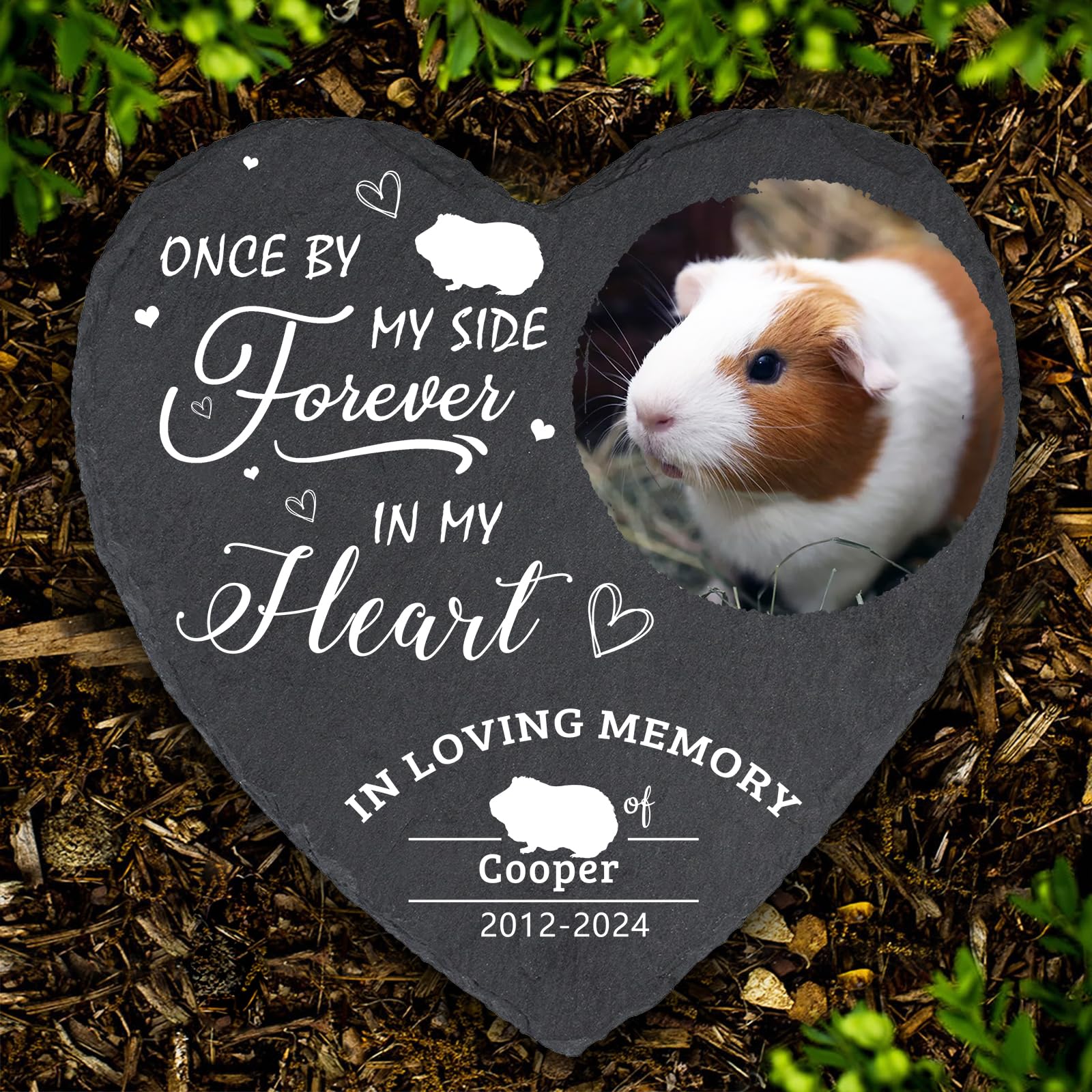 Cowcute Personalized Pet Memorial Stones, In Loving Memory of Pet, Custom Sympathy Gift for Guinea Pig Loss, Remembrance Gift