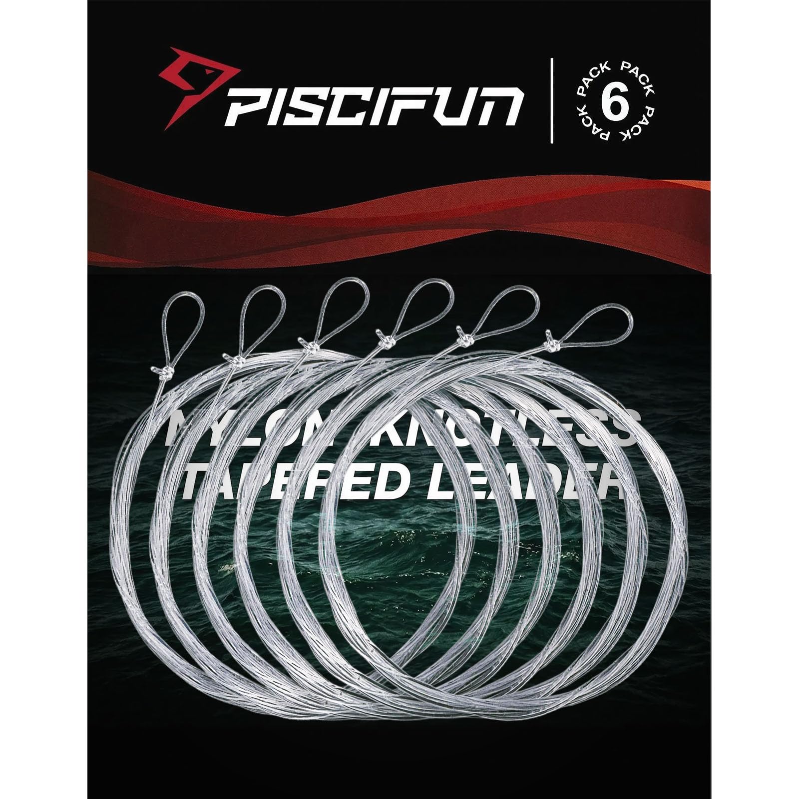 Amazon.co.jp: Piscifun フライフィッシングリーダー タイドループ付き