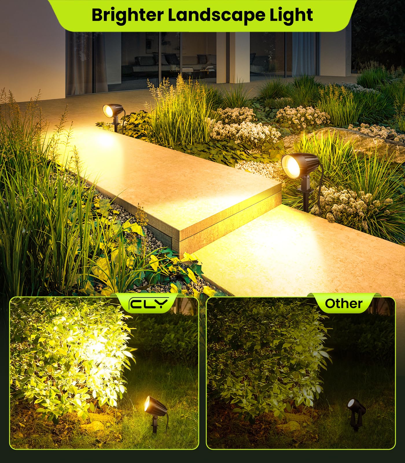 CLV Faretti Da Giardino Con Picchetto 9W 680LM Faretto Led Da Esterno 2700K | Bianca Calda Lampade Da Esterno Alluminio Luci Da Giardino Da Terra IP66 Impermeabile Per Cortile Alberi Sentieri Patio