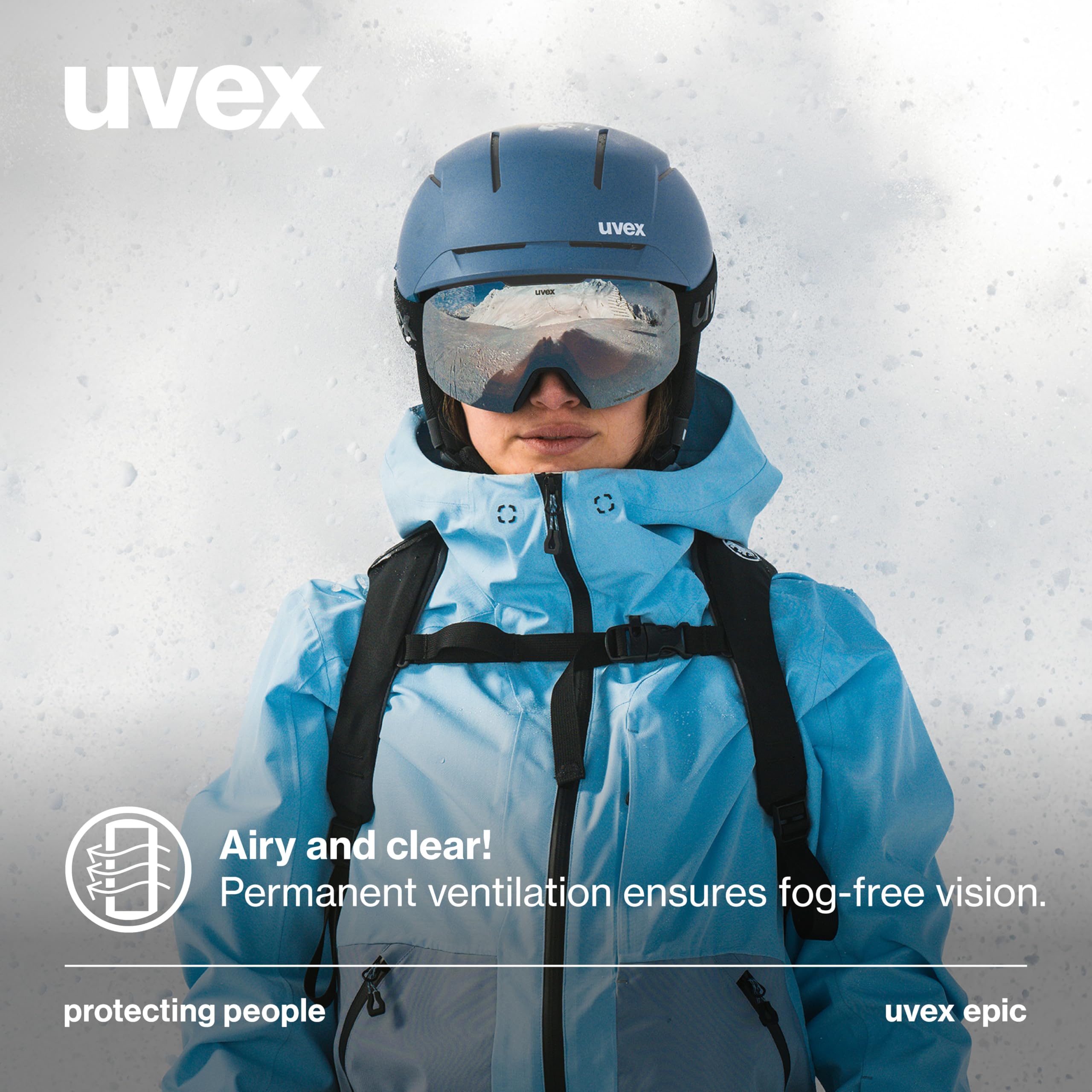 Uvex Epic ATTRACT - Maschera da sci con lenti intercambiabili, per sci/snowboard/tour, unisex, per ragazzi