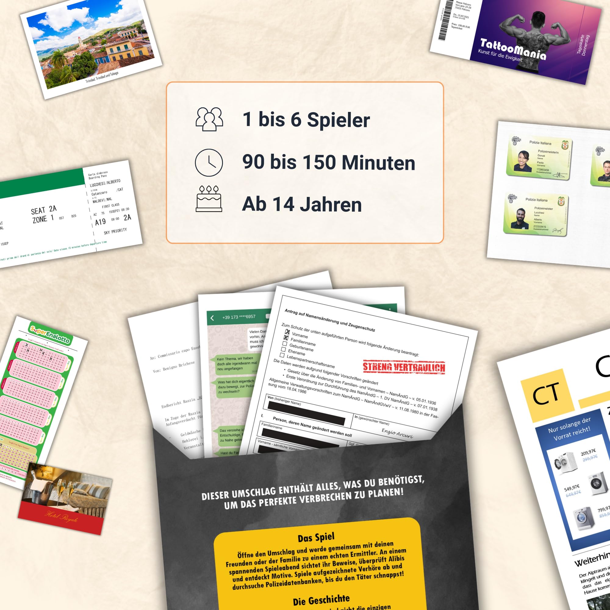 Coup Spiele – Reales Verbrecher-Spiel für zu Hause – Krimi-Spiele für Erwachsene (Coup 1: Sternenhimmel, 1 Fallakte)
