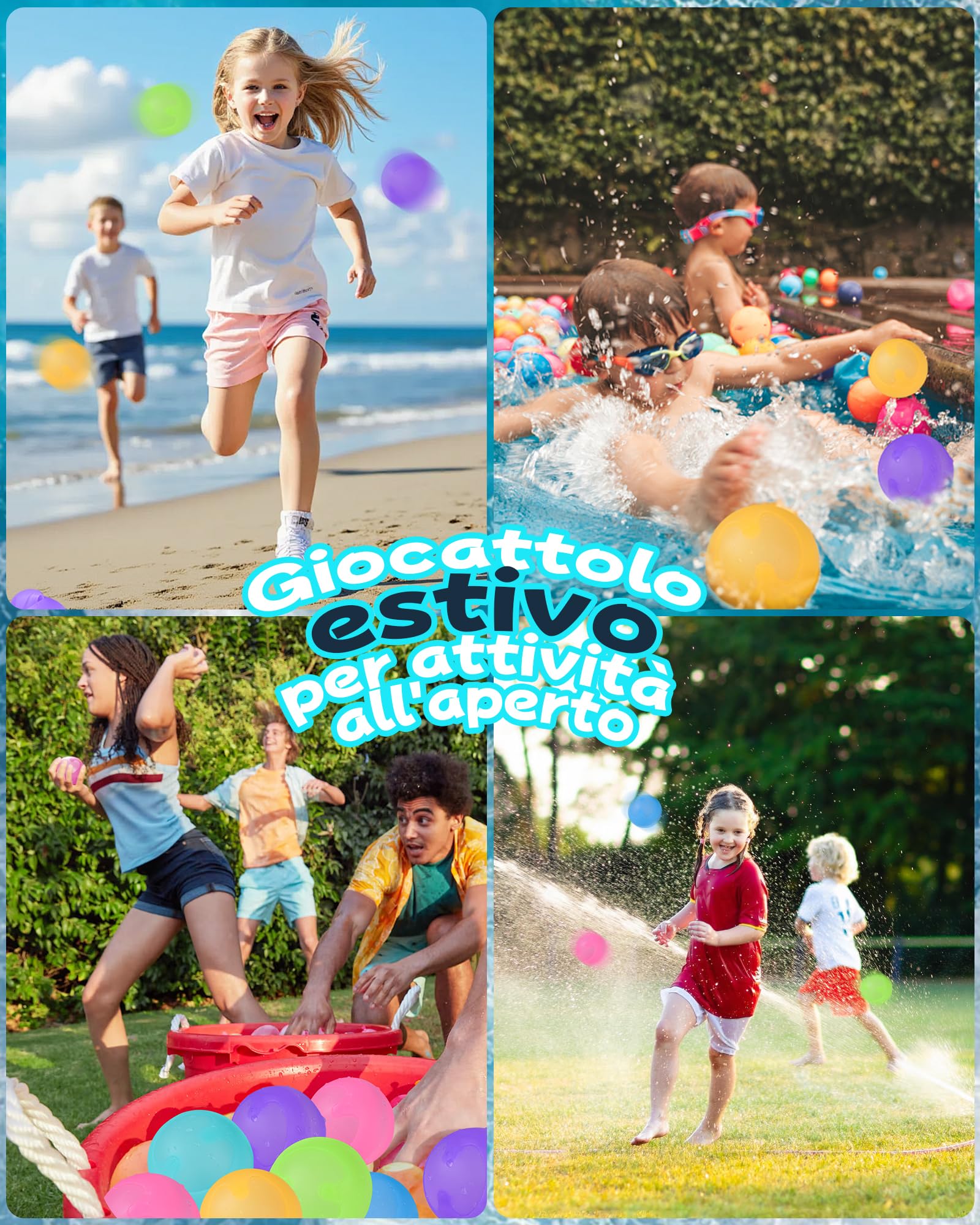 12 Pezzi Palloncini D'acqua Riutilizzabili, Palloncini D'acqua Autosigillanti e Riempimento Rapido, Pallone D'acqua Non Magnetico per Giochi Estate Bambini e Adulti All'aperto, Giardini,Spiaggia Feste