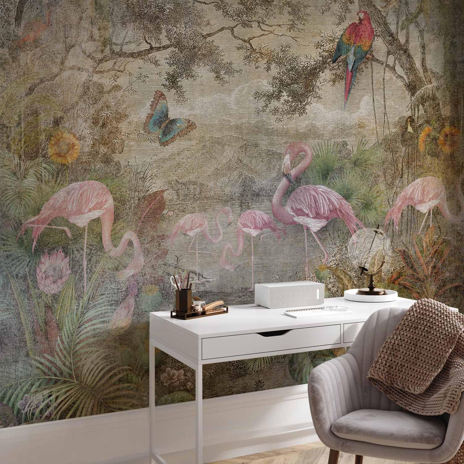 Amazon.co.jp: artgeist 壁画 レトロ 157x110インチ - XXL 不織布 壁紙