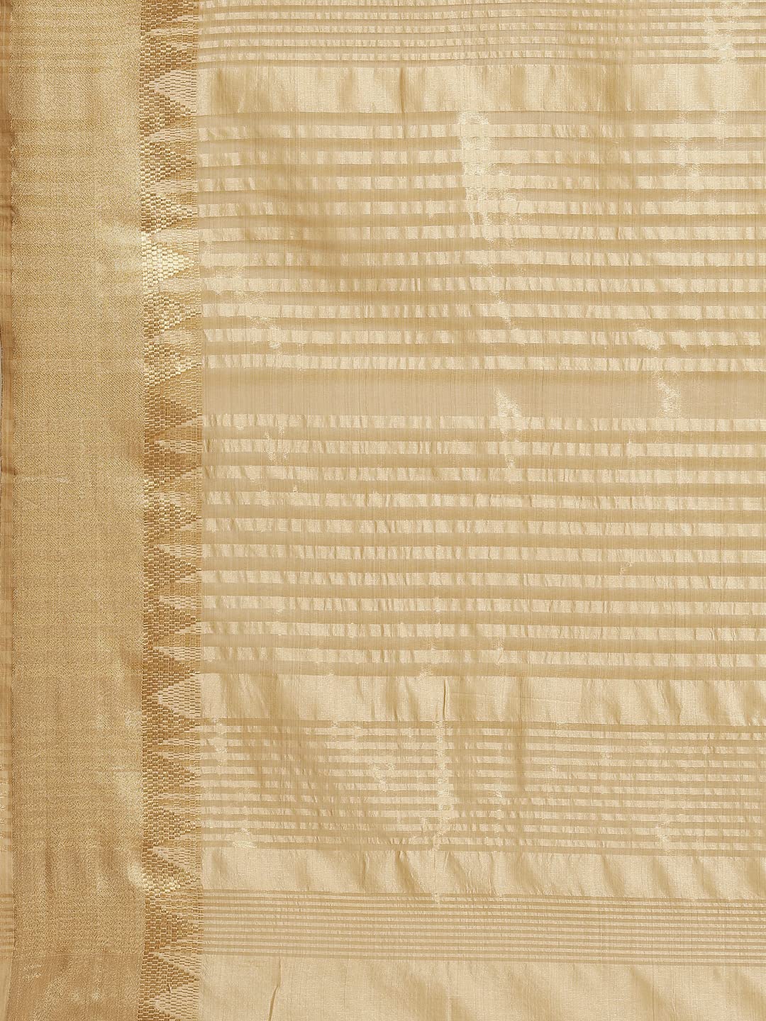 SERONA FABRICS Women's Assam Cotton Silk With Golden Border Thread Embroidered Work Saree With Blouse Piece - Image 7 thumbnail