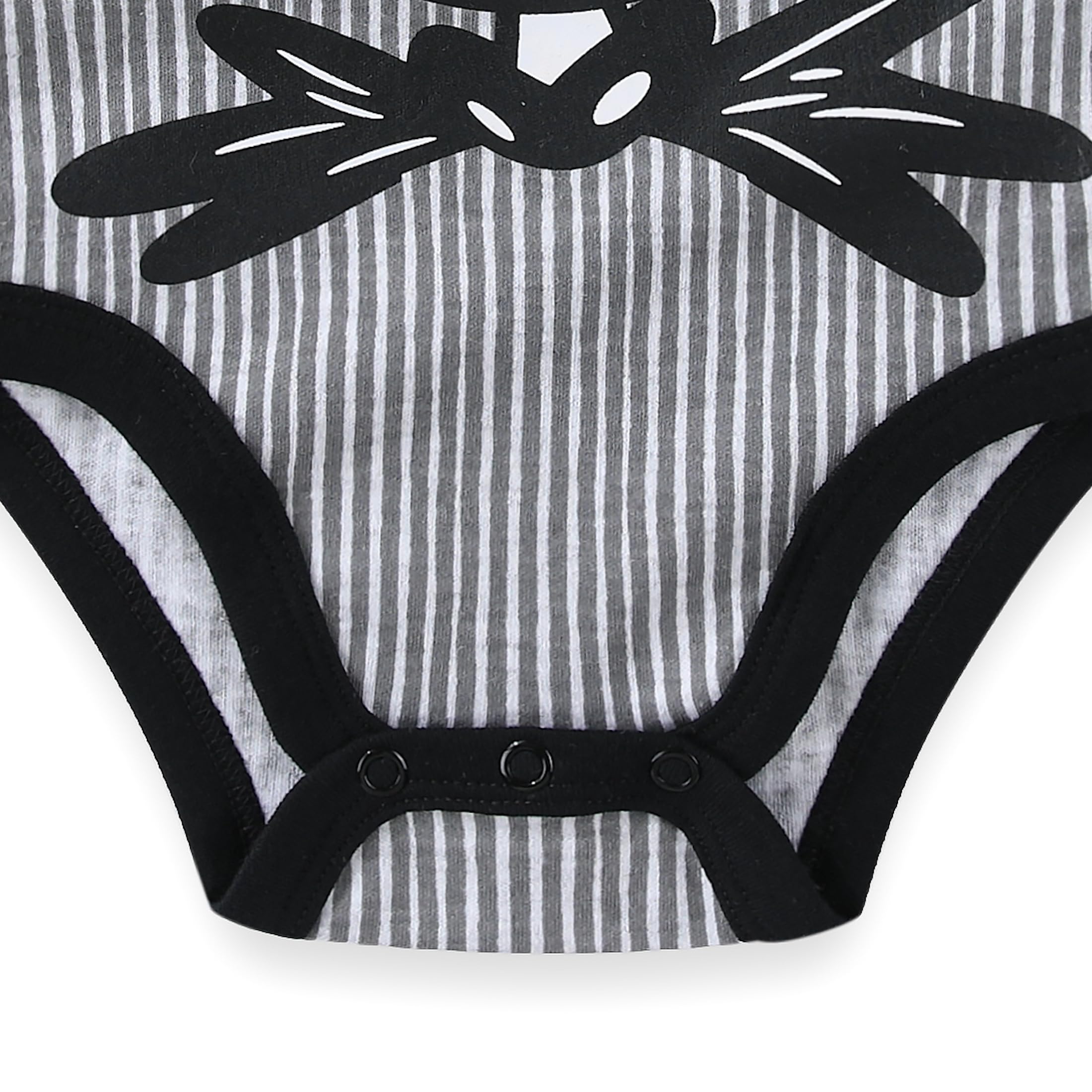 Disney Pesadilla antes de Navidad Jack Skellington 3 Pack de mamelucos para bebé – Gris