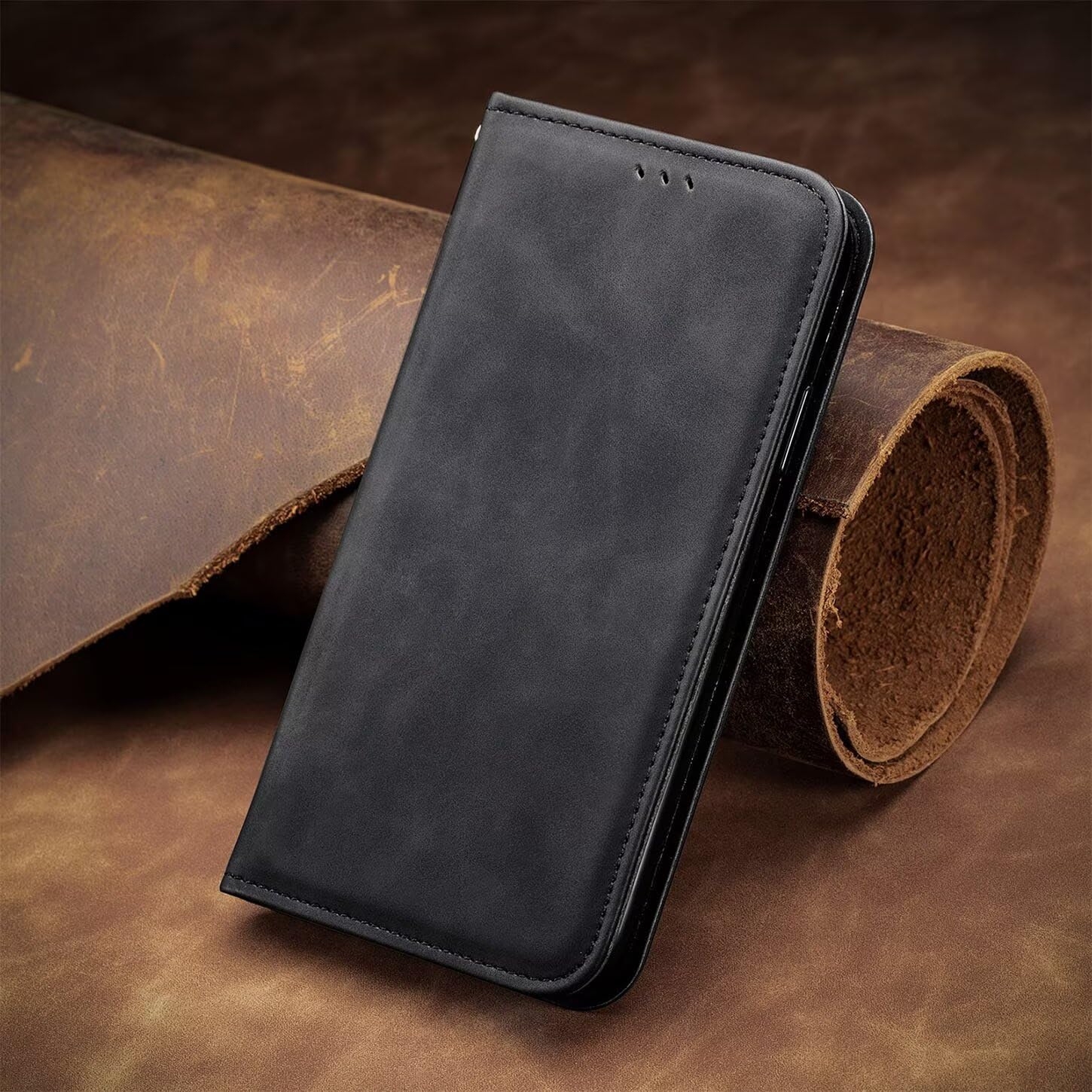 Funda Soporte Magnética Iling Funda Cartera ZTE Blade A75 4G ILING - Cuero PU Con Ranura Tarjetas, Soporte Y RFID Ranuras Tarjetas