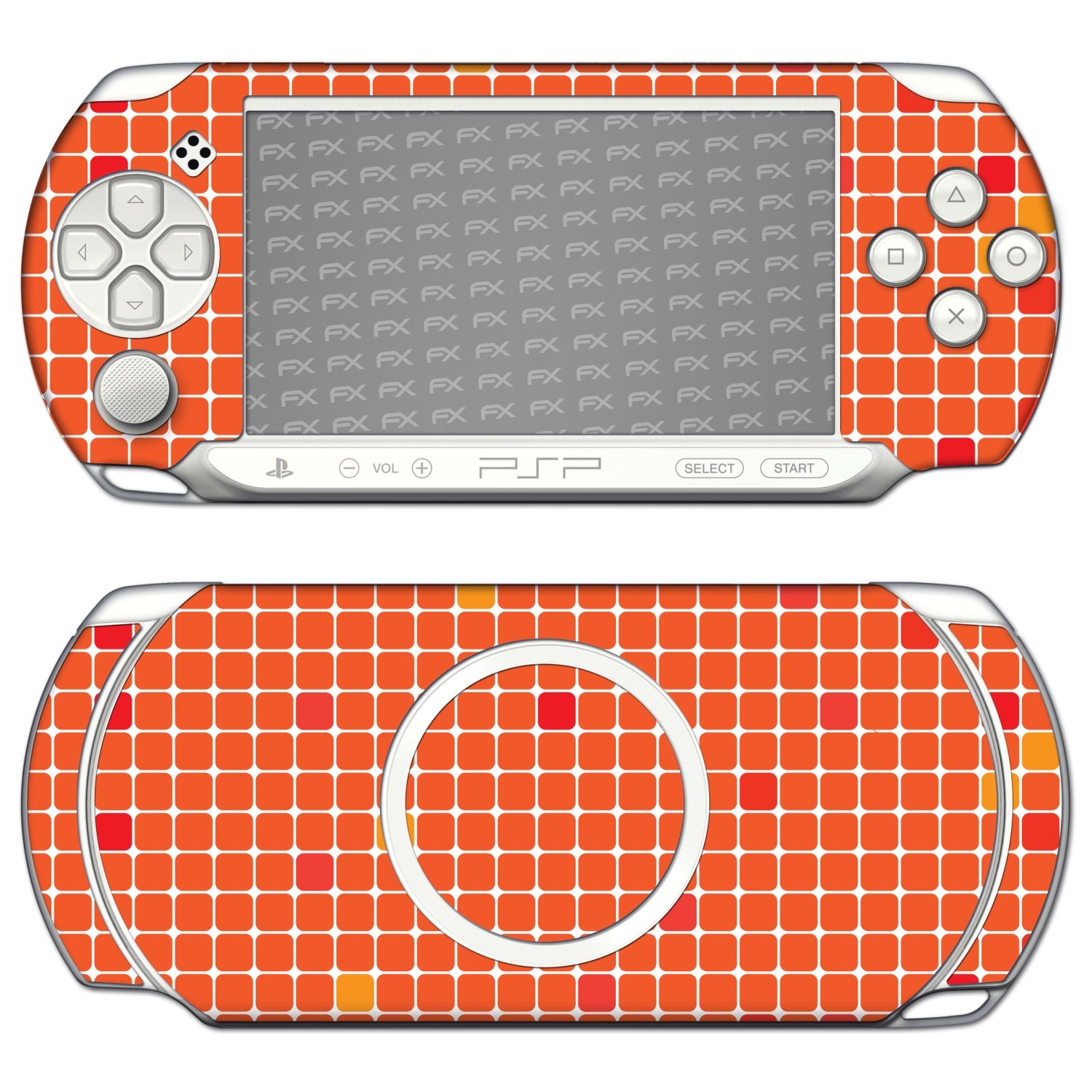 Sony PSP-E1000 / E1004 Design Skin "Orange tiles" Decal Sticker for PSP-E1000 / E1004