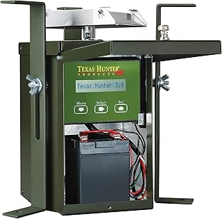 Texas Hunter Products 12-Volt Game Feeder Bundle - Model TH70 + Battery