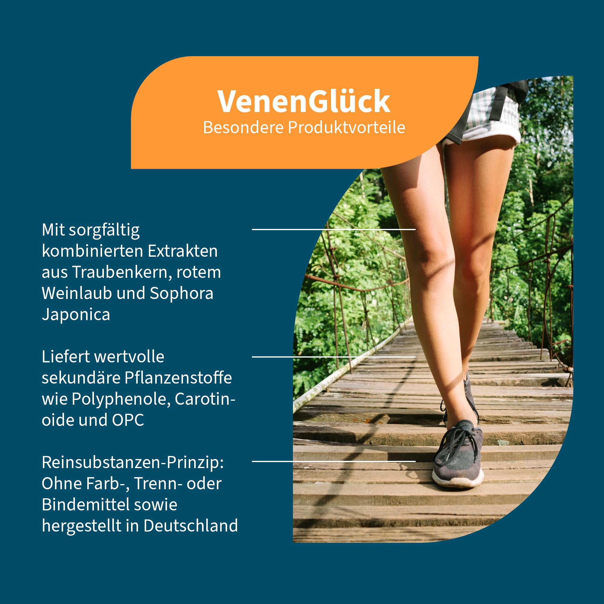 NatuGena VenenGlück, wertvolle Pflanenextrakte Traubenkern, Rotes Weinlaub und Sophora Japonica, Diosmin, Hesperidin & Vitamin C, Vitamin E, Kupfer, Rutin & OPC, 210 Kapseln (30 Tage Packung)