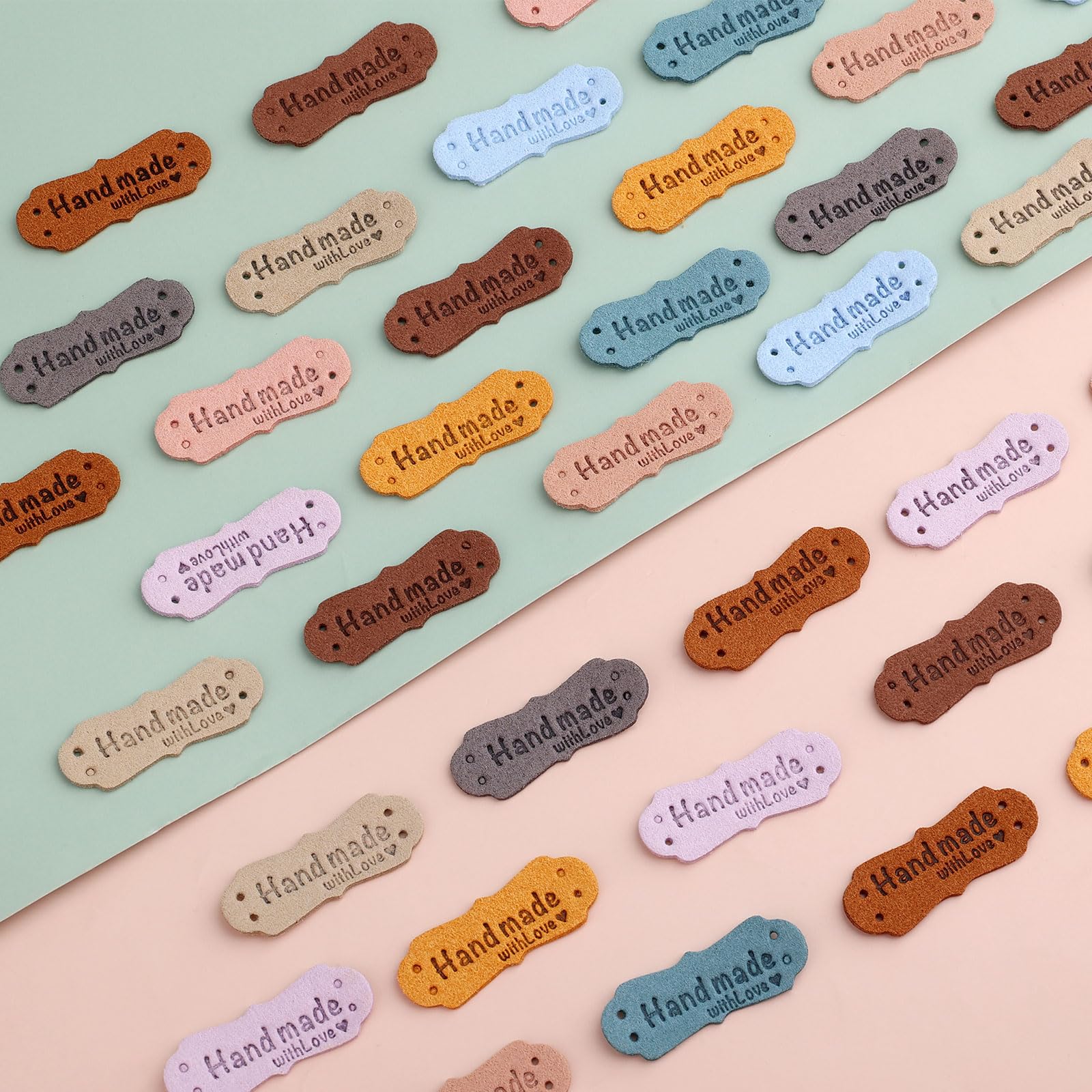 Amazon.com: SAVITA 50pcs Handmade Leather Labels, Microfiber