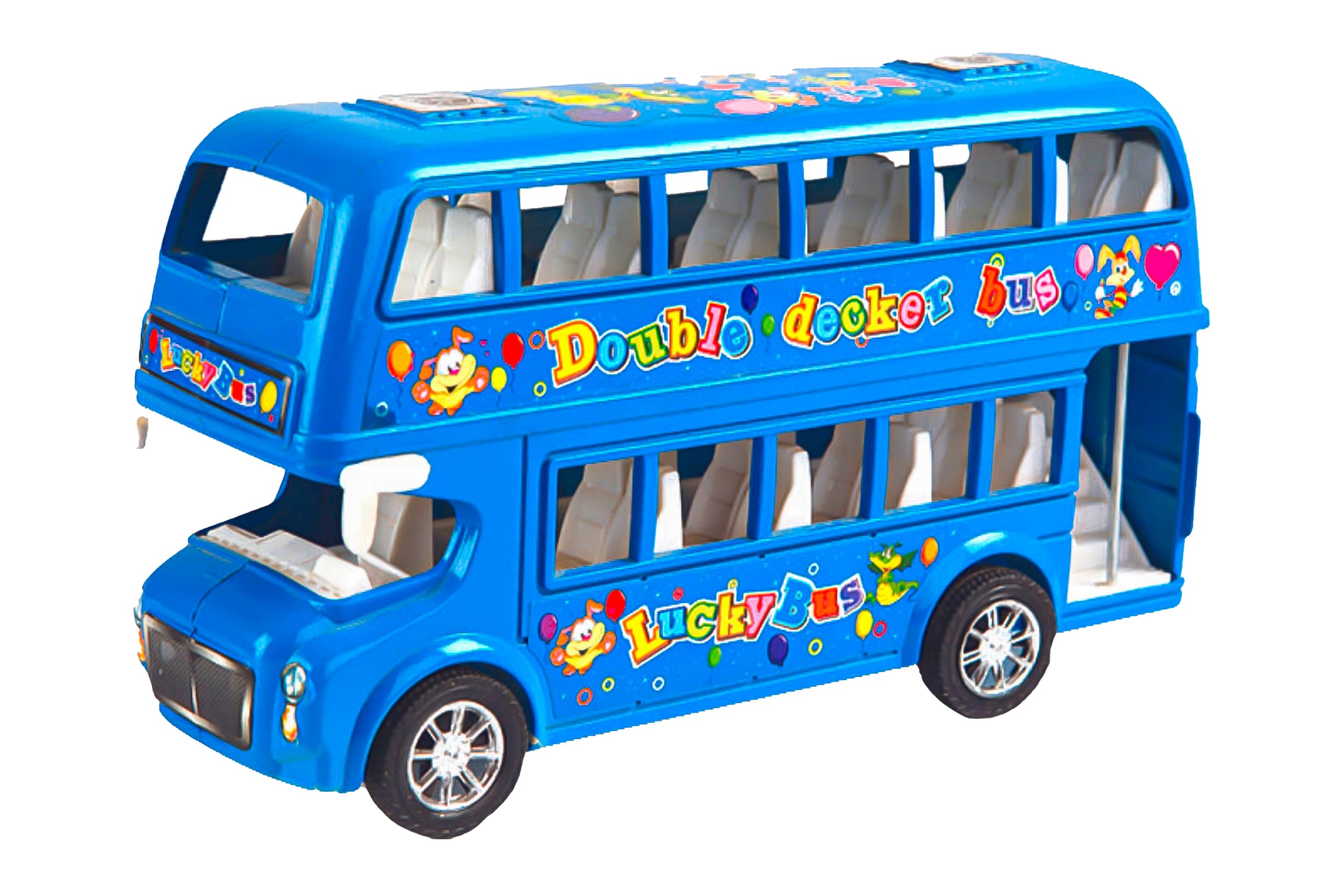 Toybharat Double Decker Bus |Multicolour |Friction Power Toys| Kids Gift
