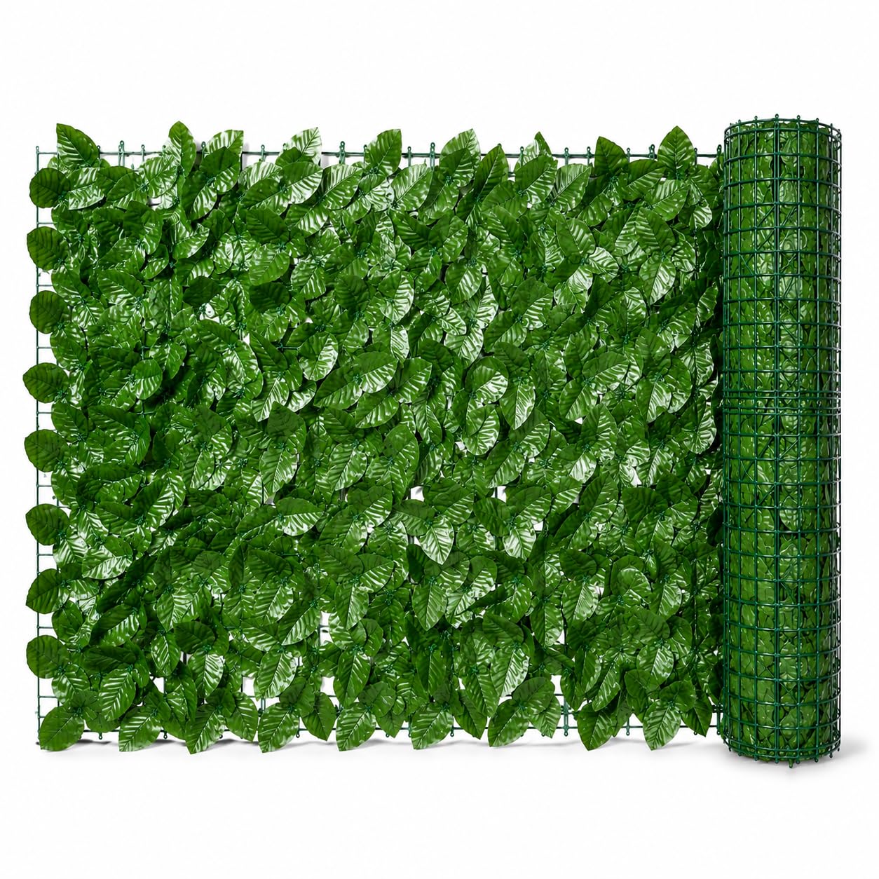 Siepe Artificiale 1x3 m, Siepe Finta Frangivista per Balcone e Giardino, Rete Privacy con Foglie di Edera Artificiali, Copri Ringhiera Decorativo per Recinzione Esterno, Verde
