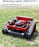 FUNNYBSG Tondeuse à gazon intelligente avec télécommande - Alimenté au gaz et sur chenilles, 7,5/HP, capacité de pente 30°, idéal pour les fermes, jardins domestiques, vergers et soins de pelouse - 2