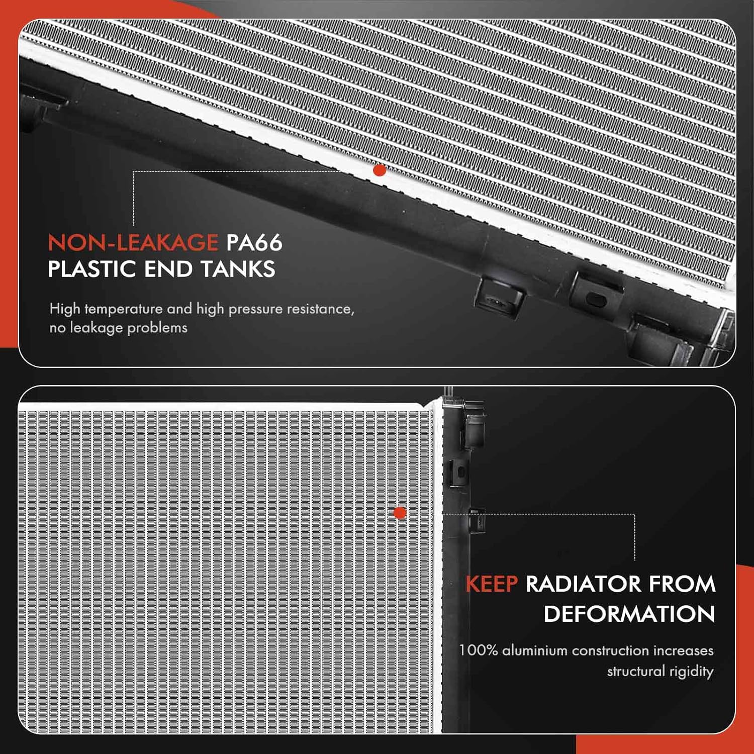 A-Premium Engine Coolant Radiator Assembly Compatible with Nissan Versa 2012-2019, Versa Note 2014-2019,L4 1.6L, Manual Transmission