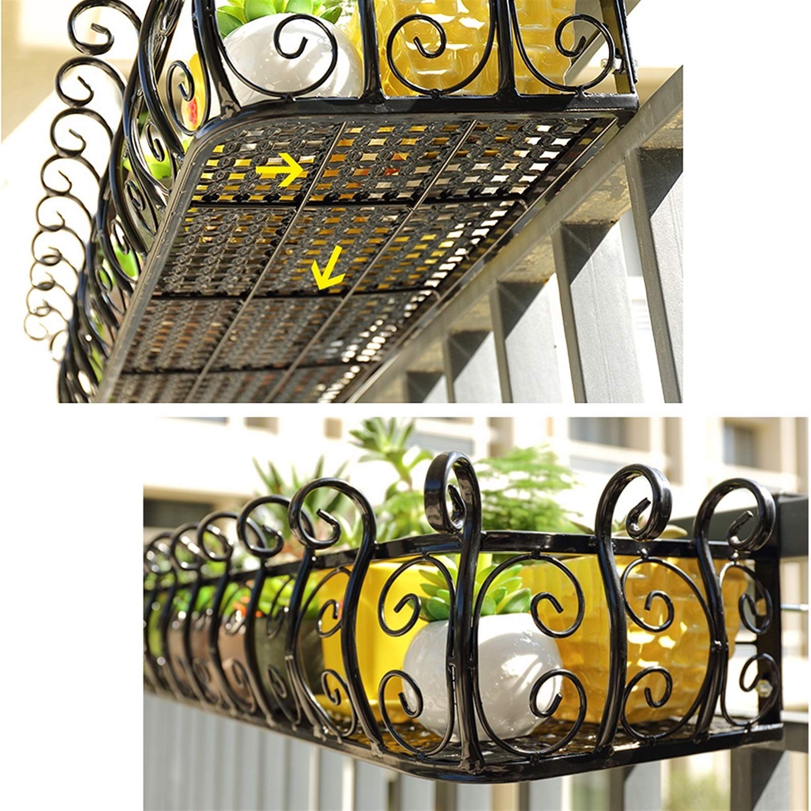 OUTFANDIA Macetas Colgantes (10 Unidades), Maceta De Jardín Para Balcón, Jardín, Metal, Hierro, Mini Plántulas, Brigada, Cerca, Cubo, Colgador Para Decoración Del Hogar