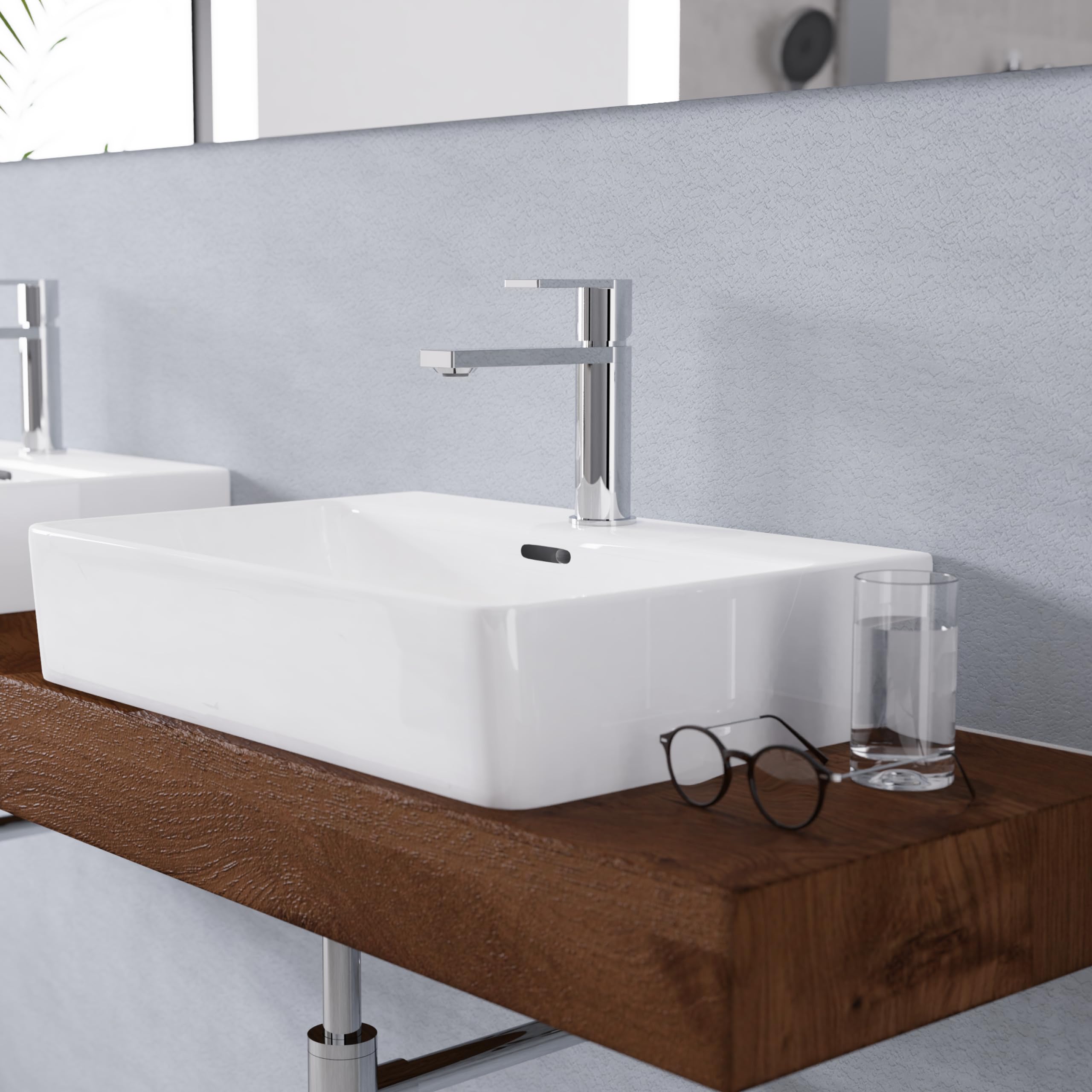 SCHÜTTE MANHATTAN 33010 - Grifo monomando para baño con tapón de desagüe (cromado)