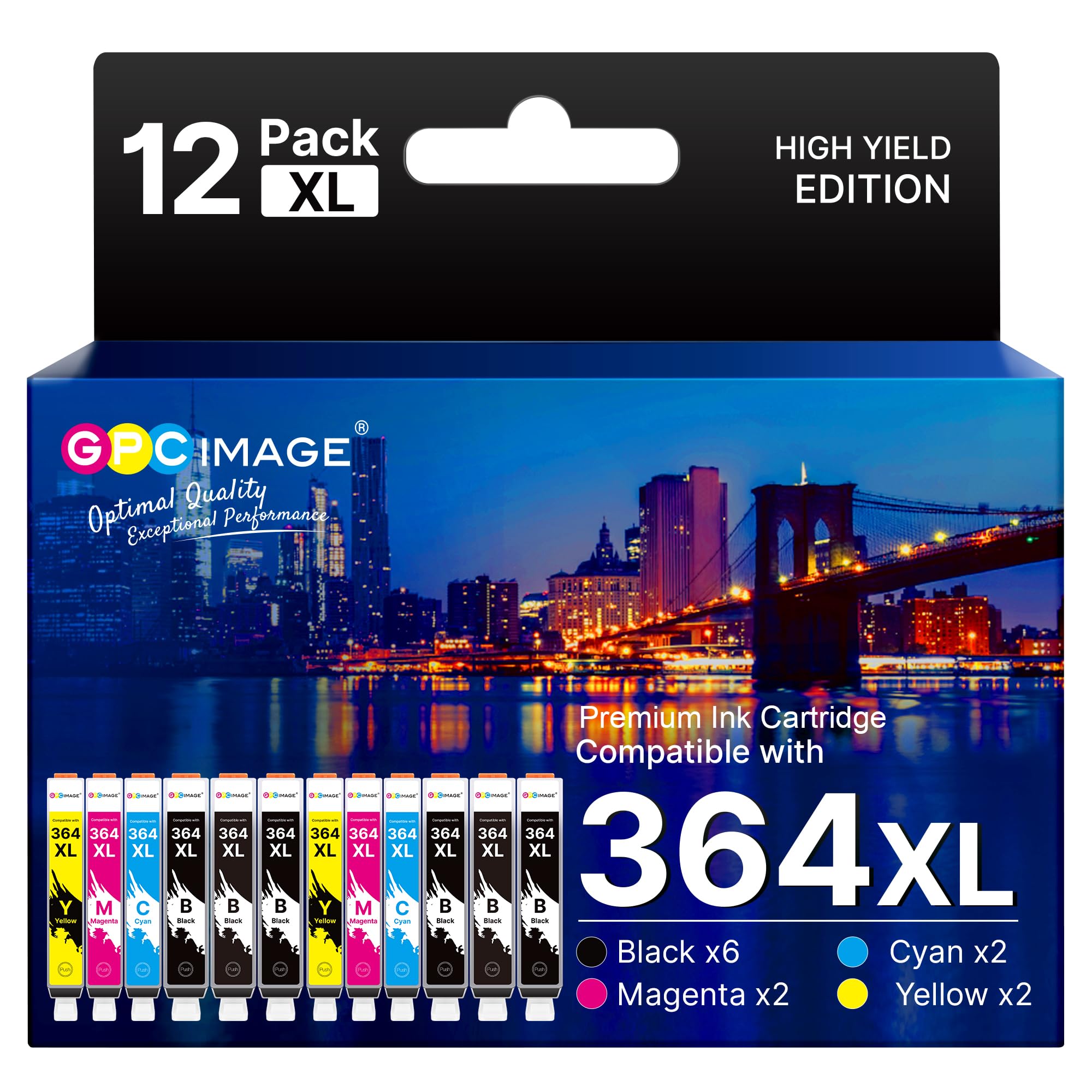 GPC IMAGE 530 531 XXL TS8750 Patronen Kompatible für Canon PIXMA TS8750 BK für Canon PIXMA TS8751 WH TS8550 TS8551 Druckerpatronen PGI530 CLI531 (6er-Pack, Grau PGBK Schwarz Cyan Magenta Gelb)