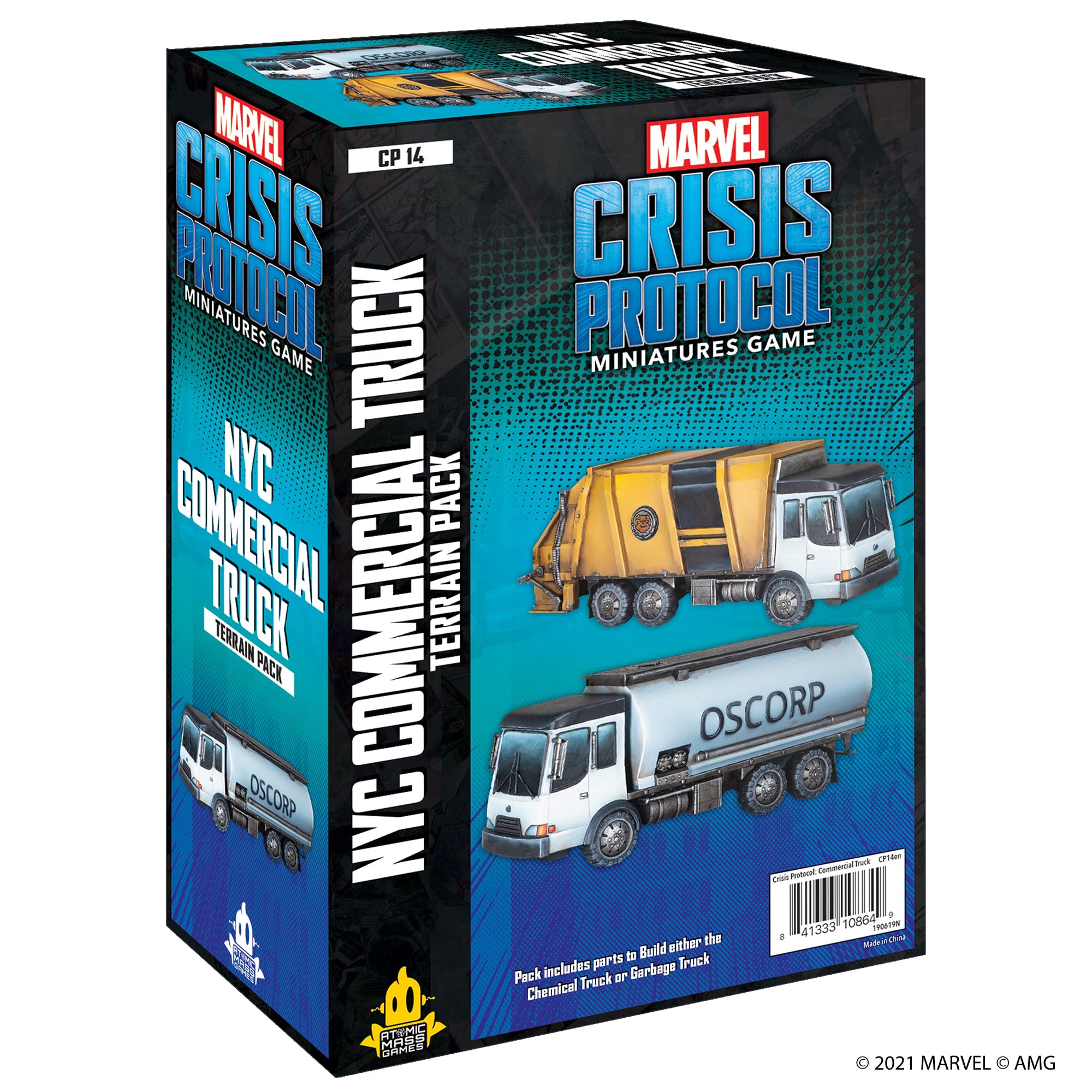 Atomic Mass Games | Marvel Crisis Protocol: NYC Commercial Truck Terrain Pack | Miniatures Game | Ages 14+ | 2 Players | 90 Minutes Playing Time