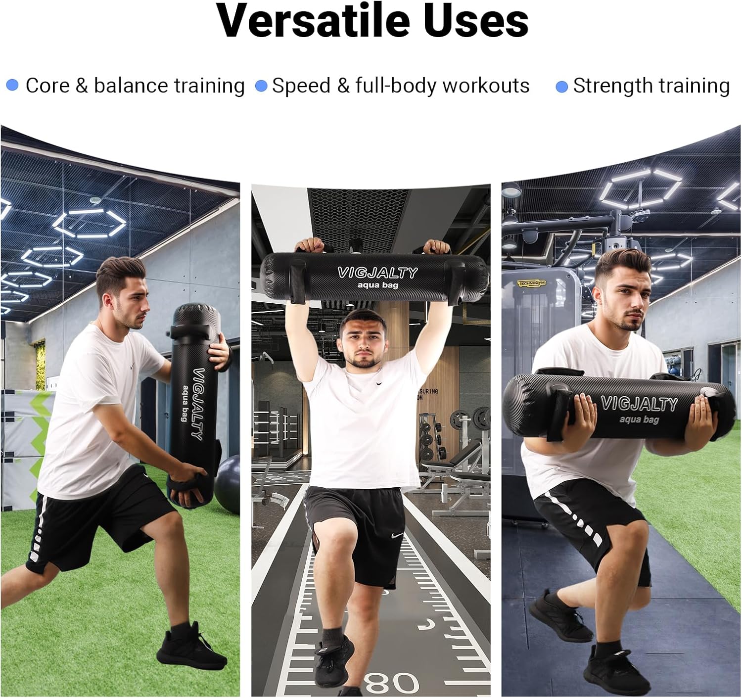 Heavy Aqua Bags-Water weight Bag 38-66Ibs - Ultimate Core Water Weights Aqua Ball-Adjustable Workout Sandbag Alternative for Full Body Exercise, Portable Stability Fitness & Balance Trainer Equipment - Image 8