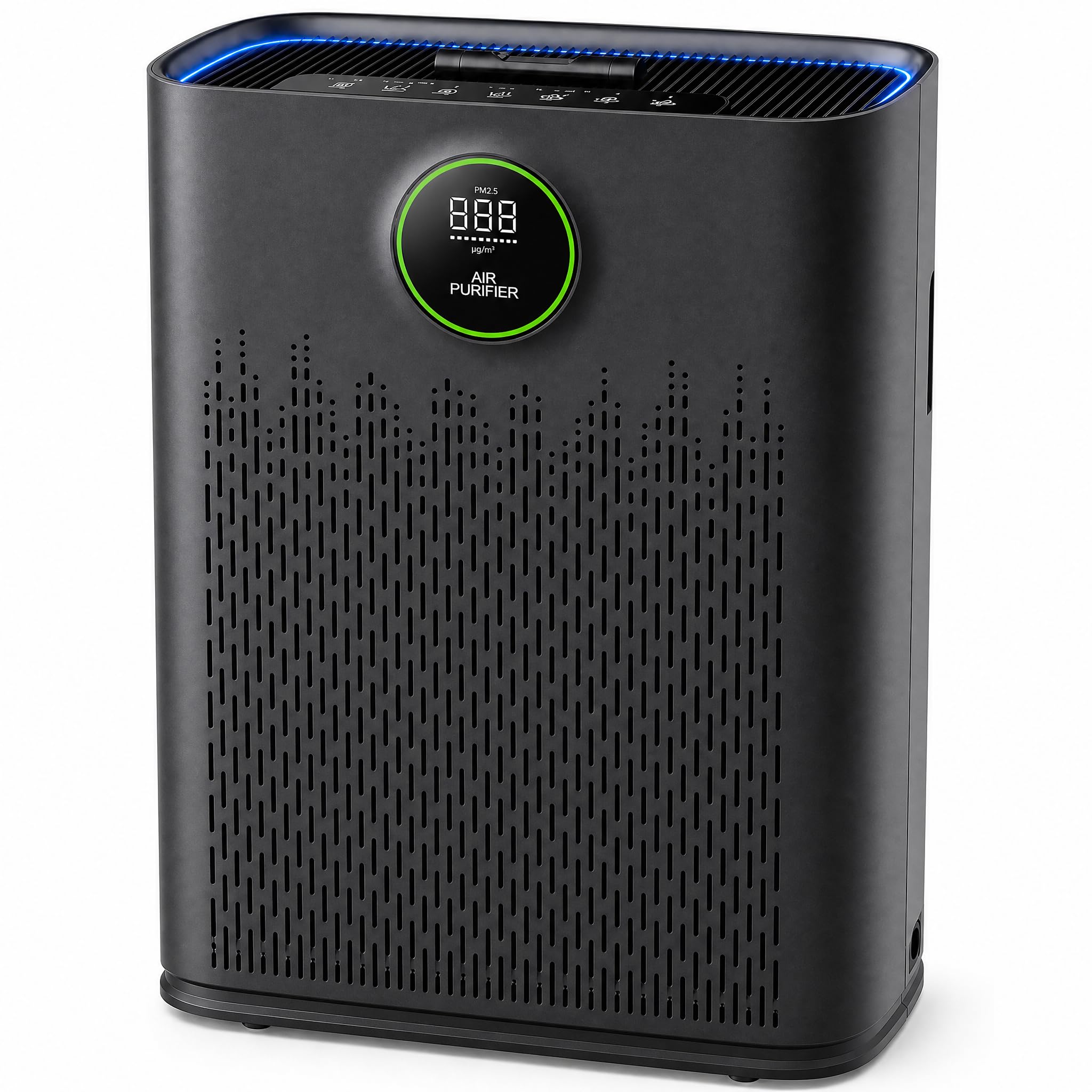 hifresh air purifier for home,h13 true hepa air purifiers,removes 99.99% dust, allergens, smoke, virus & pm2.5, with timer sleep mode speeds control night light