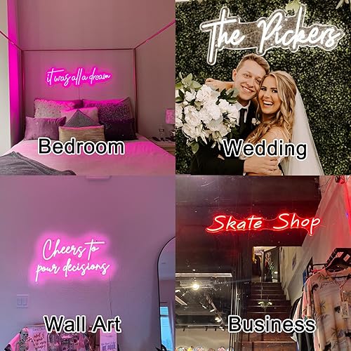 Miniatura 3 de Letrero de neón personalizado, luces de neón con nombre iluminado personalizado para bodas, fiestas de cumpleaños, letreros LED personalizables