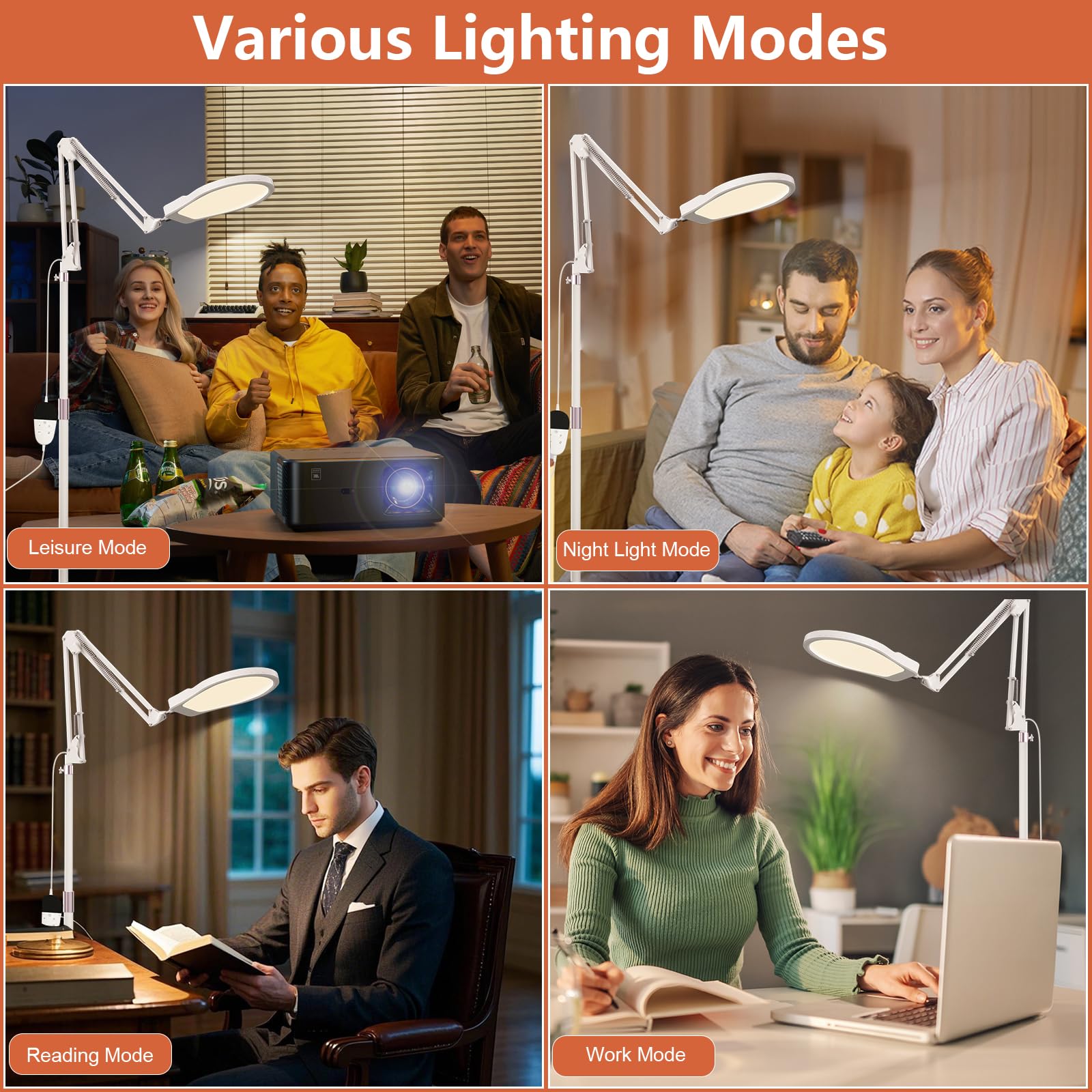 Lampada SAD, Lampada SAD 3 in 1, Lampada Daylight Luce con Telecomando, Daylight Lampada per Lettura/Ufficio/Casa (Bianca)