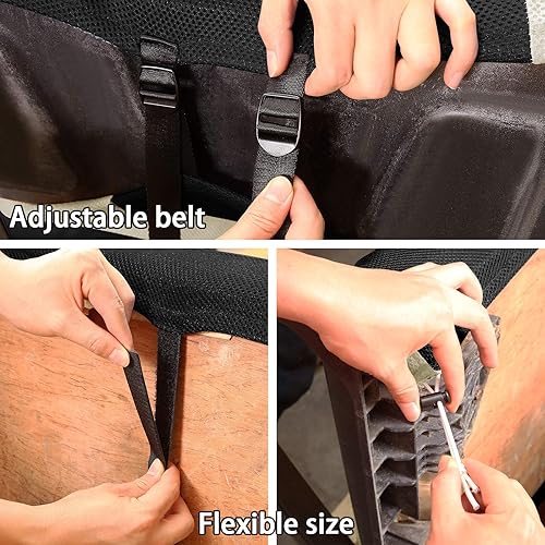 Miniatura 6 de Funda de asiento de carrito de golf, funda de asiento de banco de malla, se adapta a la mayoría de Yamaha Club Car Precedent DS 2 asientos (gris +