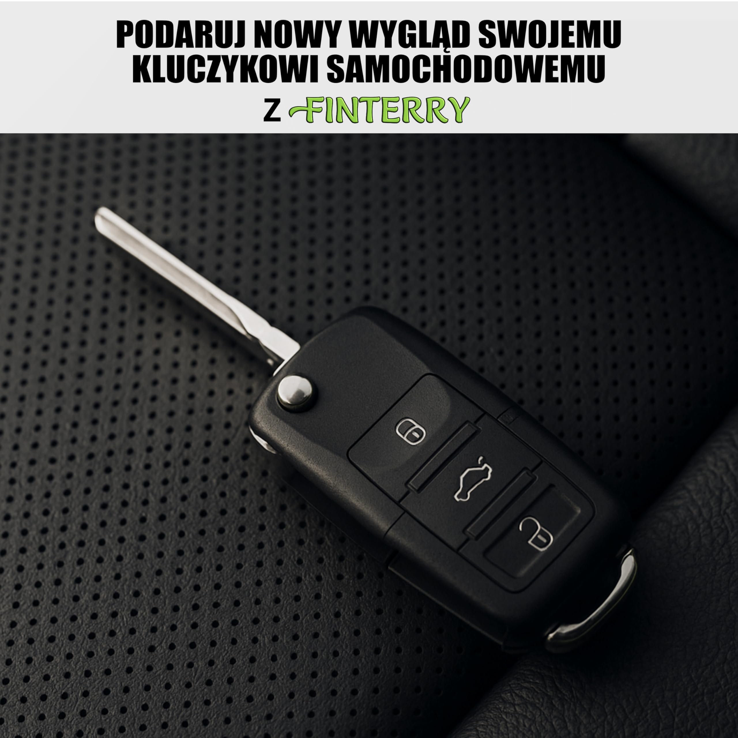 FINTERRY Obudowa Kluczyka Samochodowego kompatybilna z Volkswagen Golf Passat Polo Skoda Octavia Fabia Superb Seat Leon Ibiza – Zamiennik Pilota Składana Obudowa Klucza 3 Przyciski