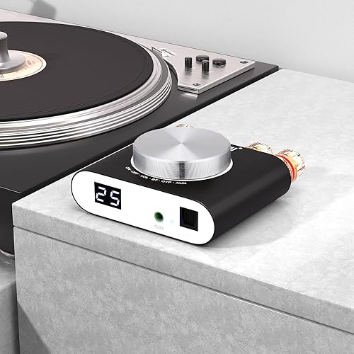 Miniatura 8 de Facmogu M6 Mini amplificador de potencia de audio Bluetooth 5.0 de 200 W, 100 Wx2 de doble canal HiFi estéreo Mini altavoz AMP con entrada