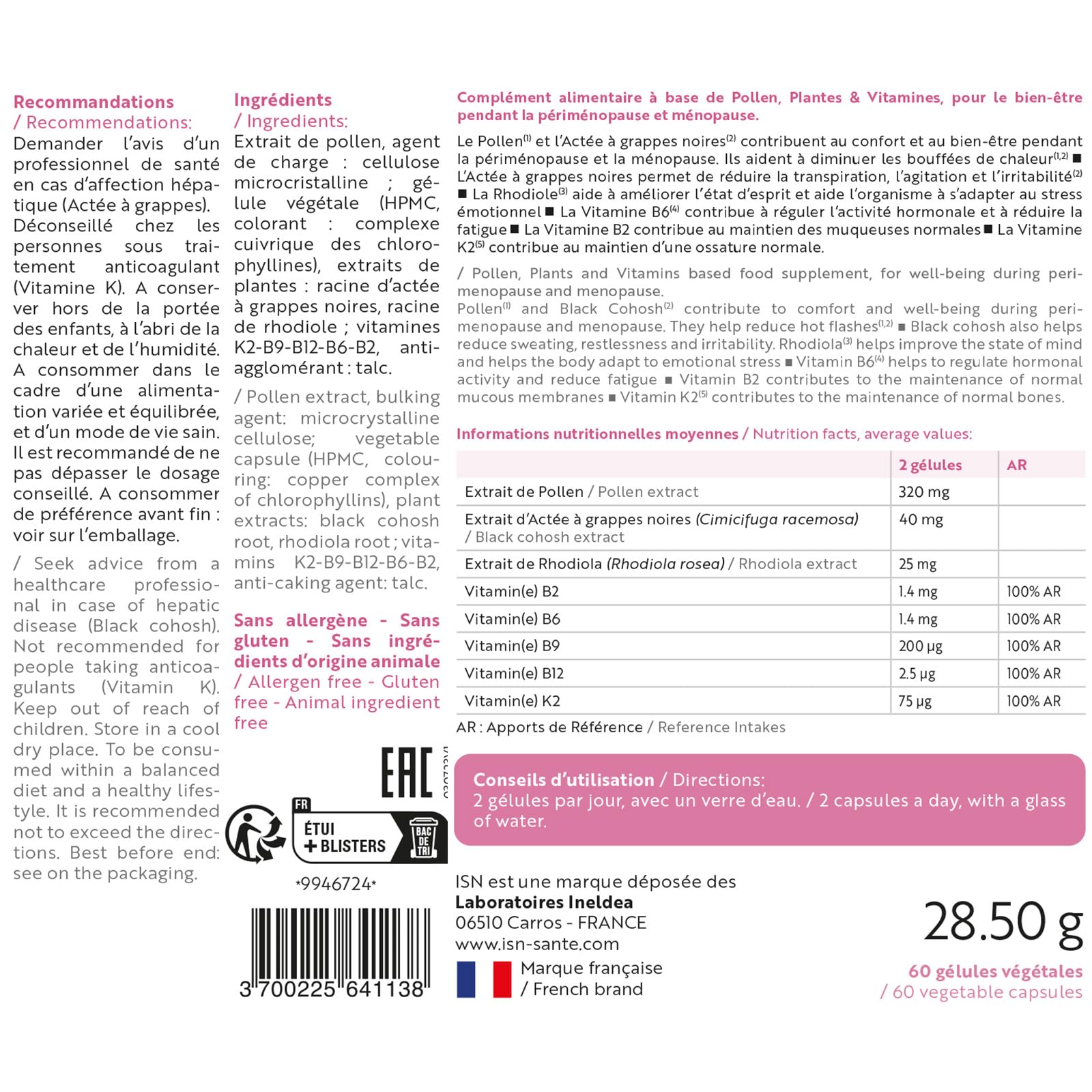 Pack Femme Active & Énergie - Ménopause, D3 & vitamines