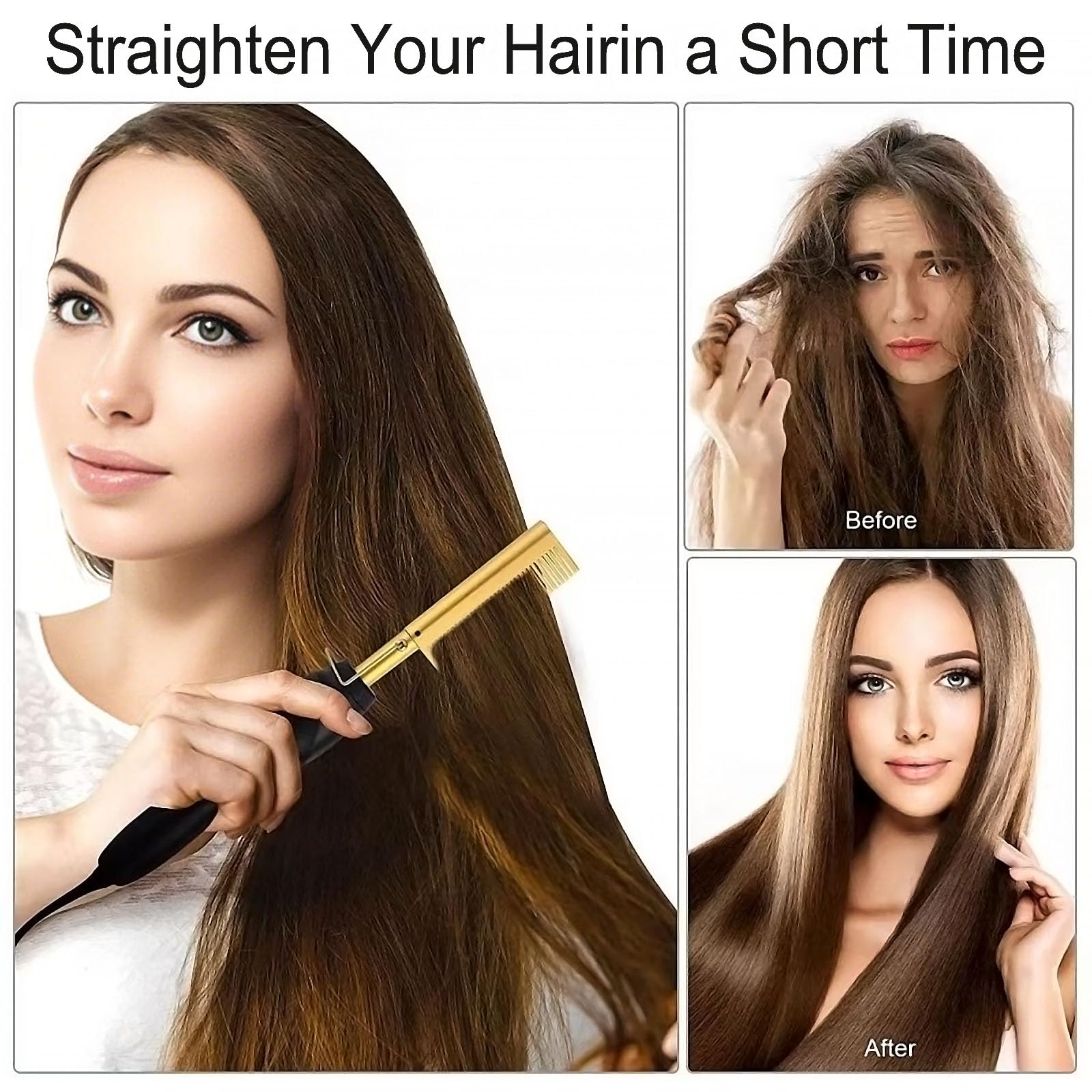 Flomiara Electric Hot Comb Hair Straightener - Image 2