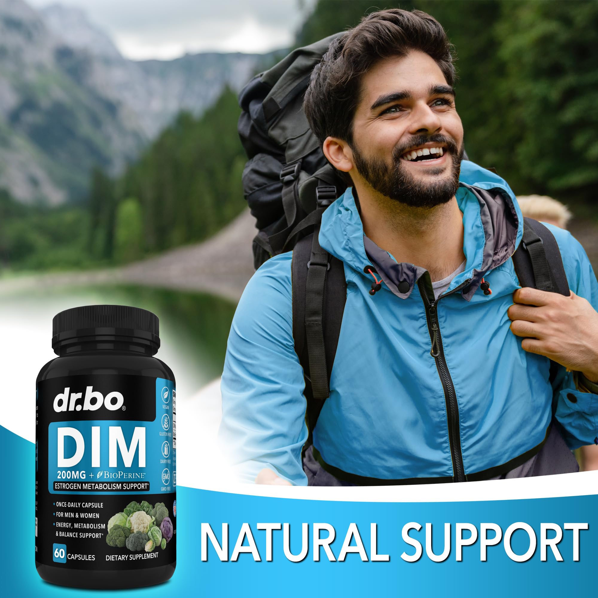 DIM Supplement for Women & Men 200mg - Androgen Estrogen Blocker for Men & Women, Hormonal Acne Pills, Hormone Balance, Menopause Support, Diindolylmethane DIM Supplement Plus BioPerine - 60 Capsules — Amazon image 5