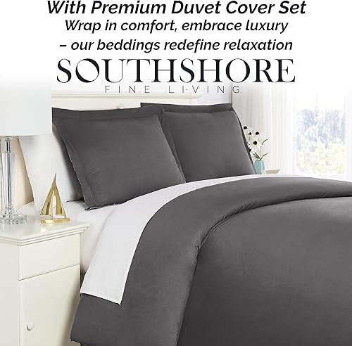 Miniatura 9 de Southshore Fine Living, Inc. Juego de funda de edredón de gran tamaño, suave, resistente a las arrugas, la decoloración y las manchas, fácil