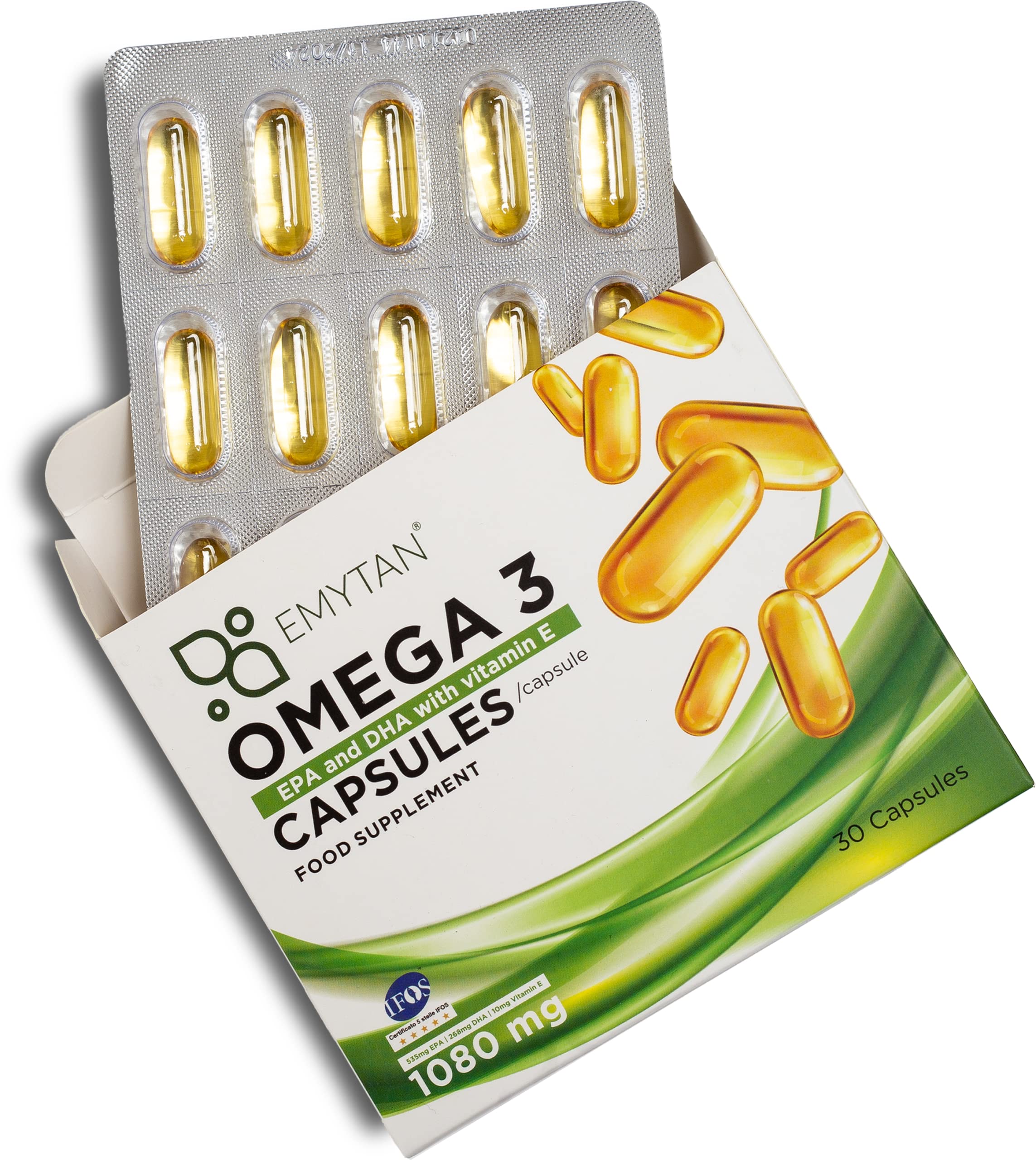 Omega 3 1000mg - 360 Softgel di Olio di Pesce (per 1 Anno) - Omega-3 Fonte di Acidi Grassi Essenziali EPA e DHA - Omega3 Olio Di Pesce Inodore e Senza Retrogusto - Integratore Omega 3 Senza OGM