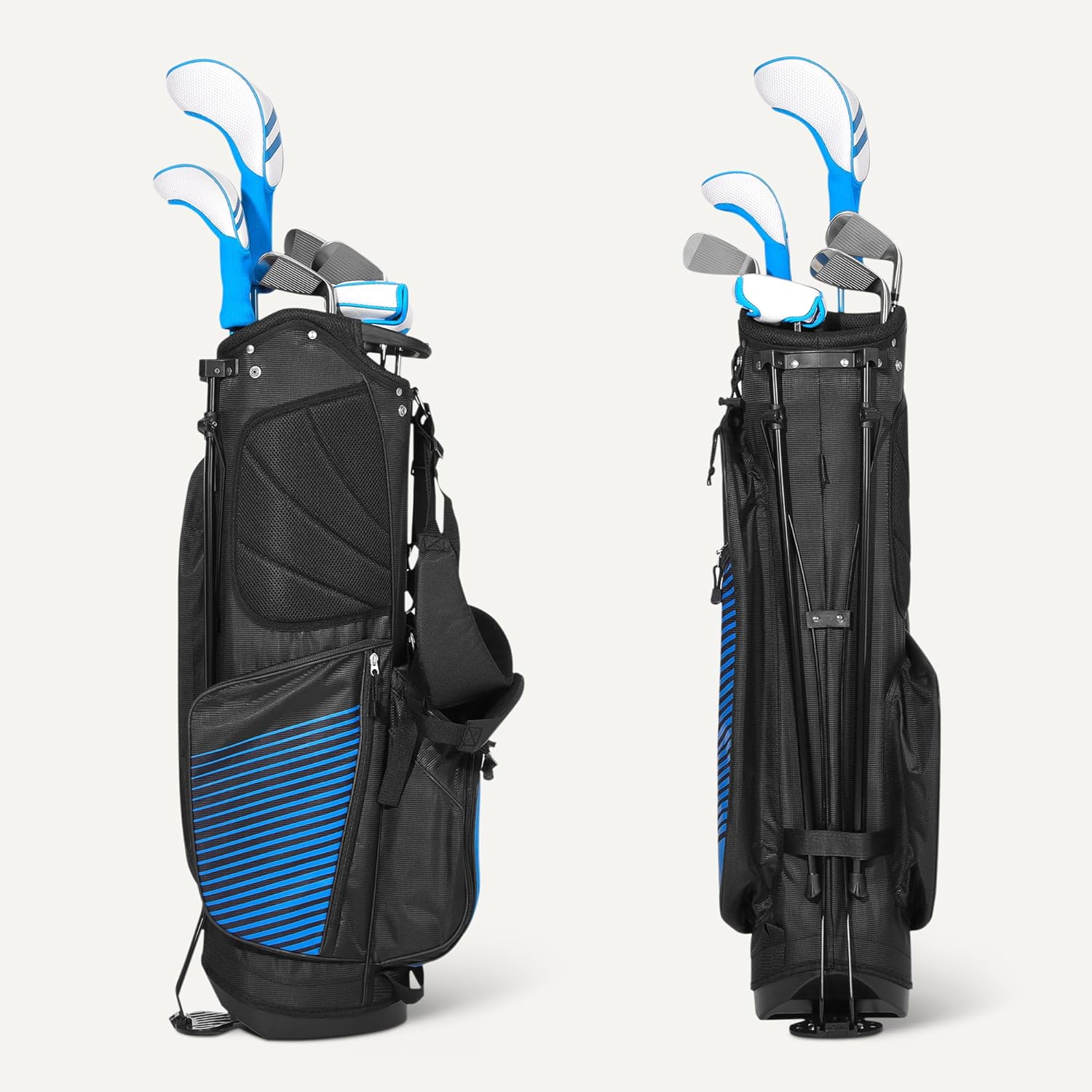 Amazon Basics Golf Club Set, 6- Piece with Stand Bag, Oversized Clubface, Low Center of Gravity