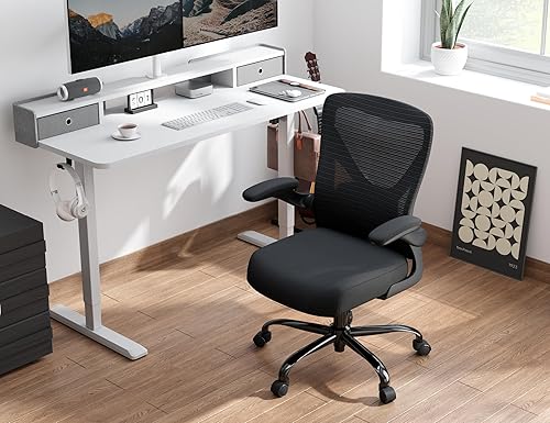 Miniatura 6 de Silla ergonómica de oficina  Sillas de escritorio de computadora en forma de X cómodas, silla de juegos de malla con respaldo alto con soporte