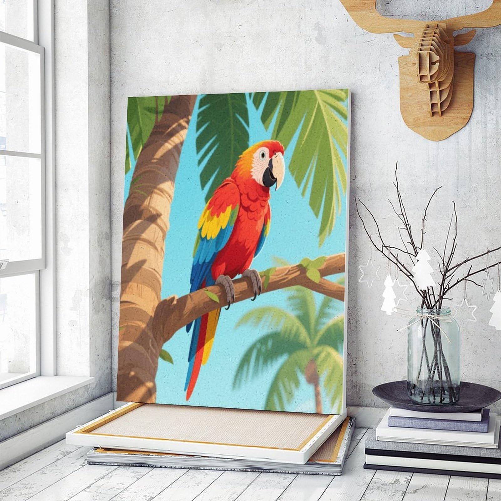 KOAYUBFC Malen-nach-Zahlen-Set für Erwachsene, Anfänger, Erwachsene, Malen-nach-Zahlen-Kits auf Leinwand, DIY-Acryl-Ölfarben, Gemälde mit Pinseln als Geschenk, Wanddekoration für Zuhause