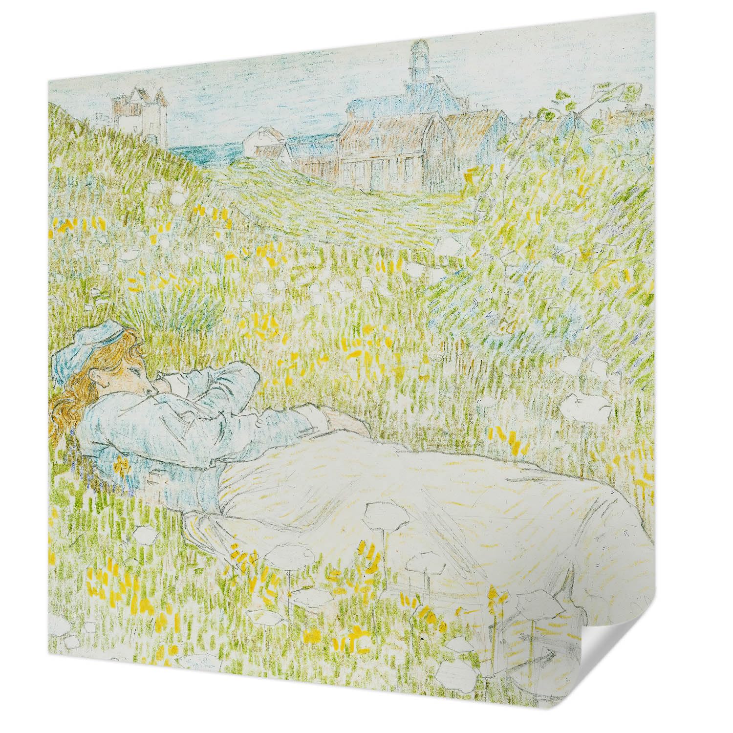Papier peint panoramique chambre et salon Tulup 250x250cm détente printanière