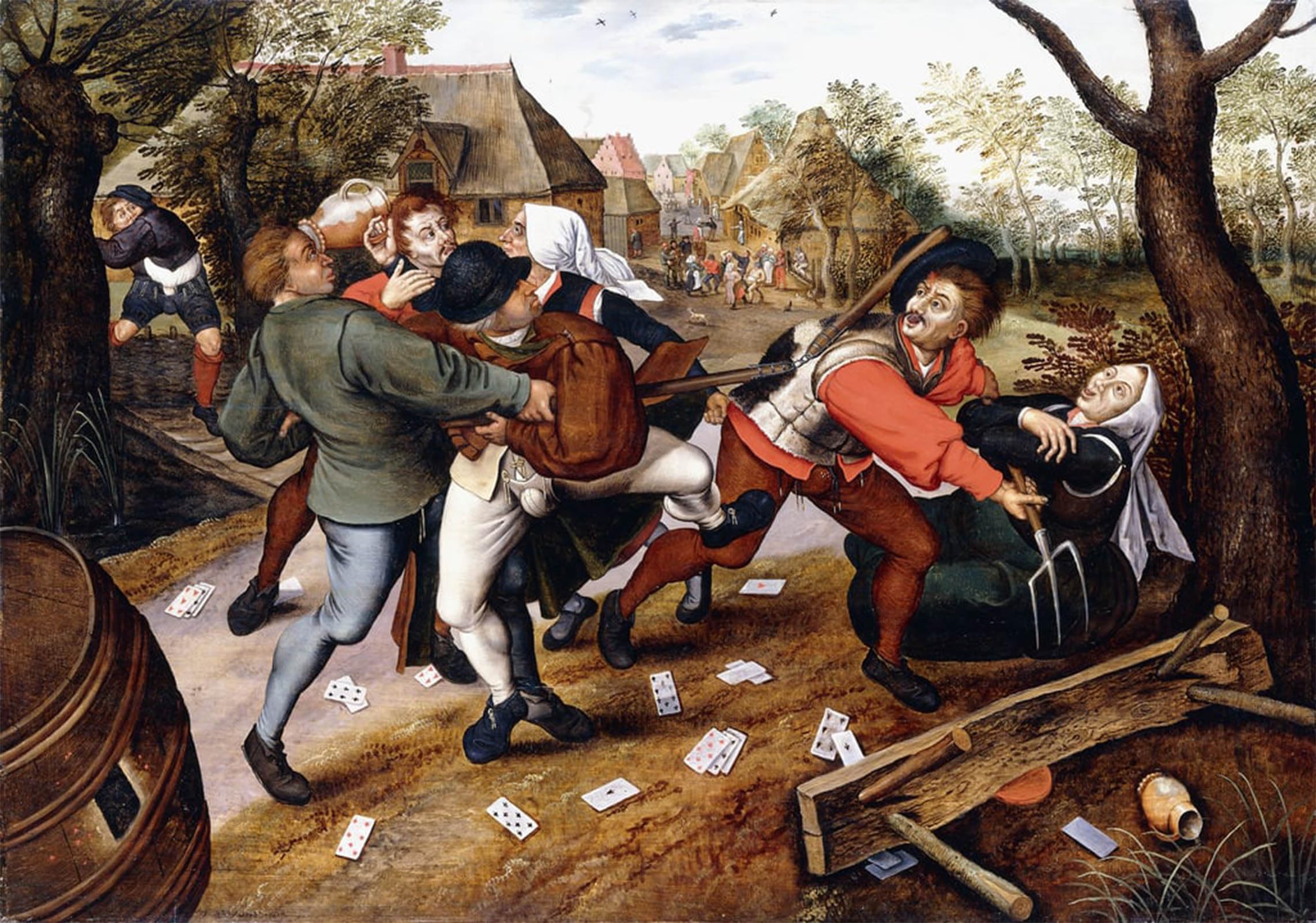 Póster Risse di contadini Pieter Brueghel para decorar pared vacía de dormitorio 60x90 5