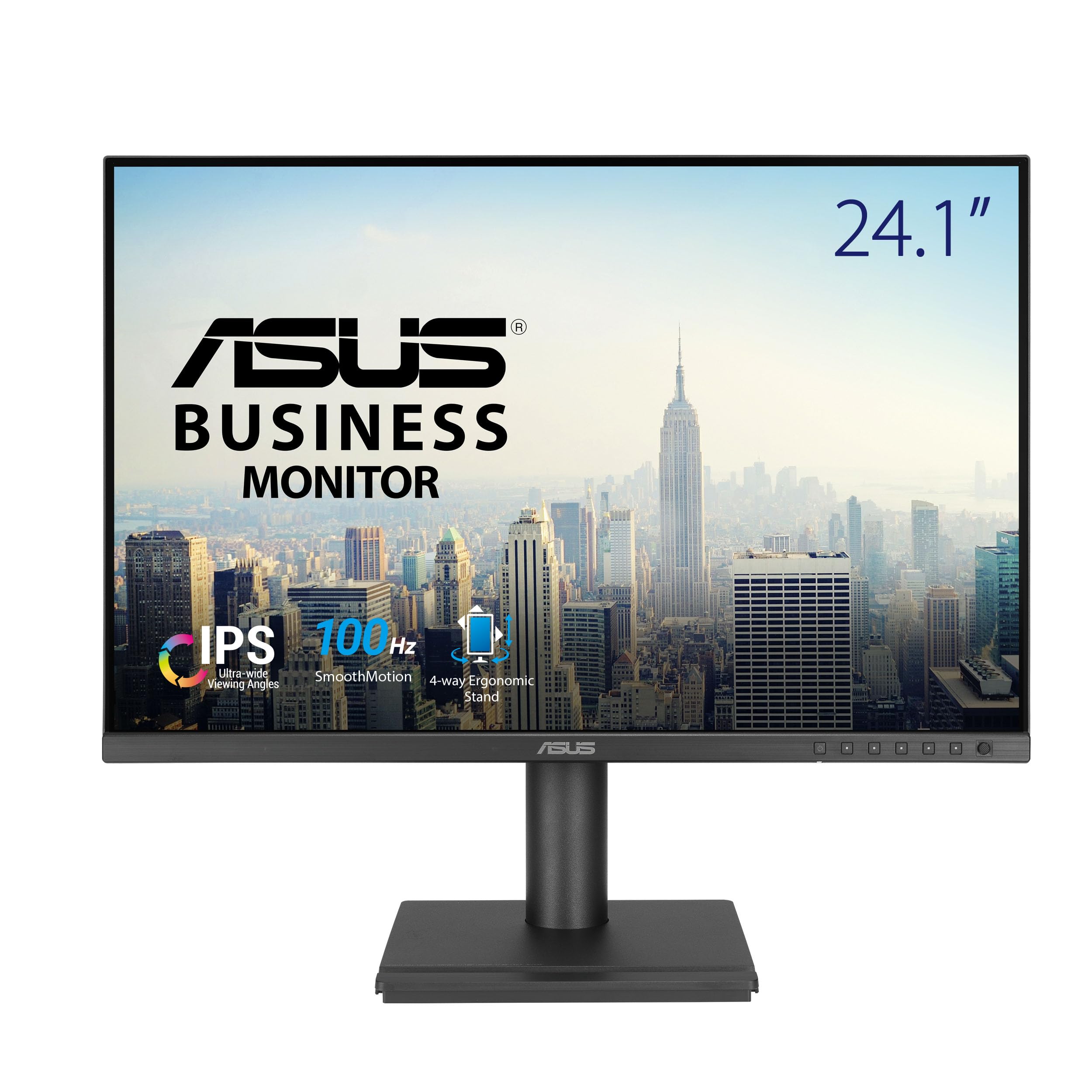 ASUS BE248QF, Monitor Business da 24”, WUXGA IPS (1920x1200), Nero | HDMI, Frameless, Microfono e Speaker Integrati, Design Ergonomico, Eye Care, Bassa Luce Blu, Montabile a Parete