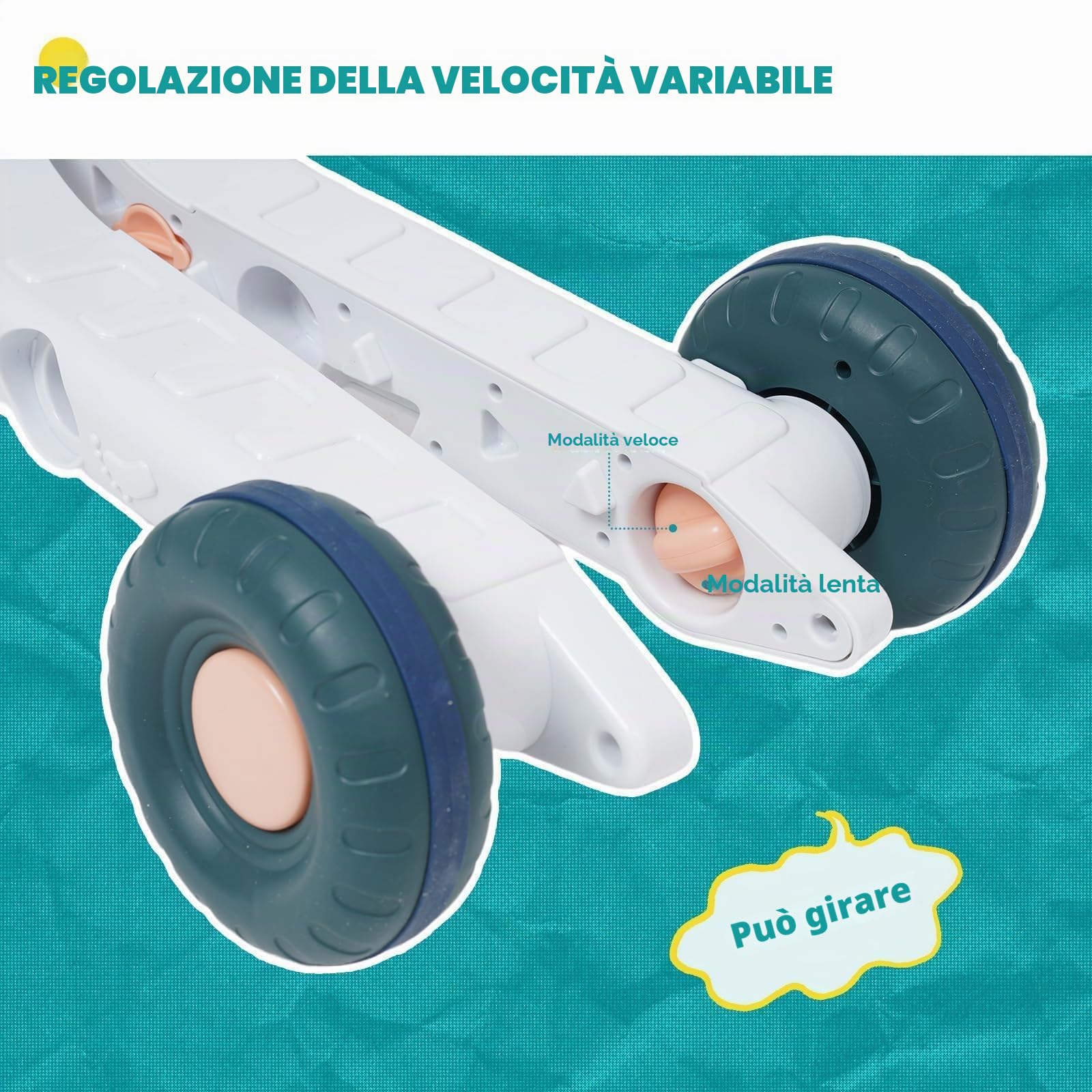 girello per bambini 6in1 carrellino primi passi Carrello ruote frenate montessori Gioco Primi Passi per Bambini con Centro Attività per bambina maschio