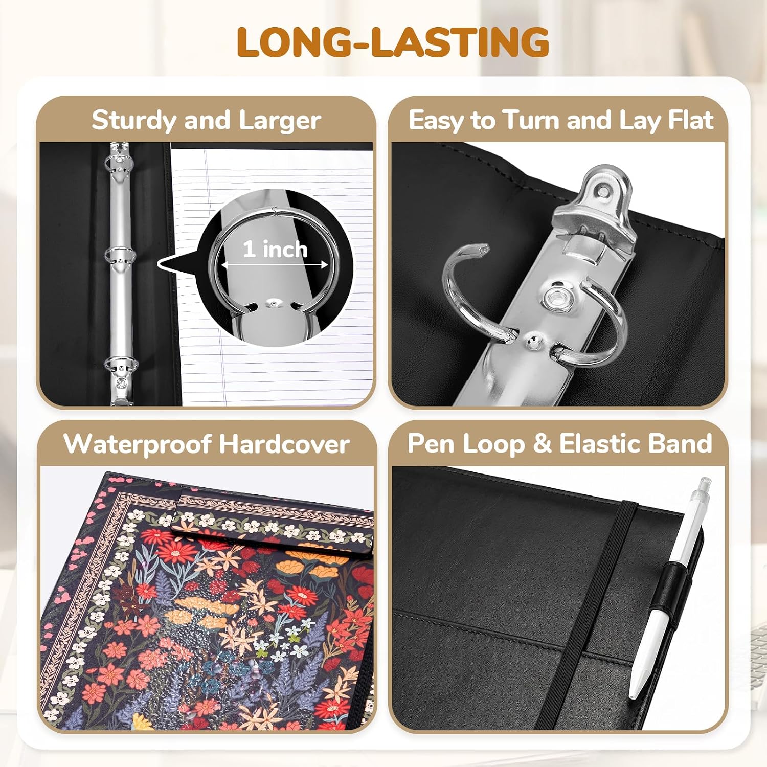 JoyCat 3 Ring Binder Classical Clipboard + A5 Academic Planner 2026-2027, July 2026 - June 2027, 6.3" x 8.5" Weekly & Monthly Planner image 3