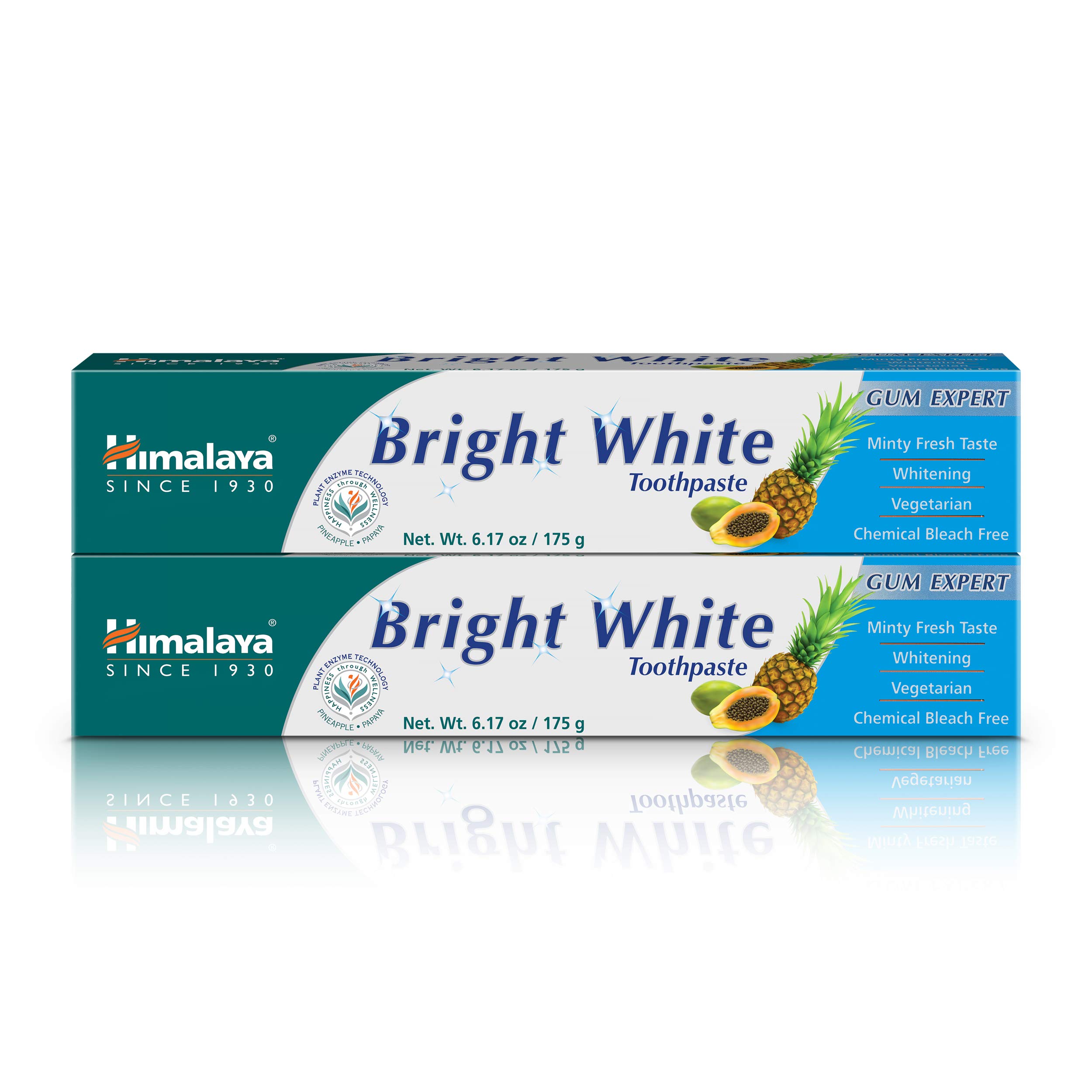 Bright White Toothpaste, Fluoride Free to Reduce Plaque & Whiten Teeth, 6.17 oz, 2 Pack