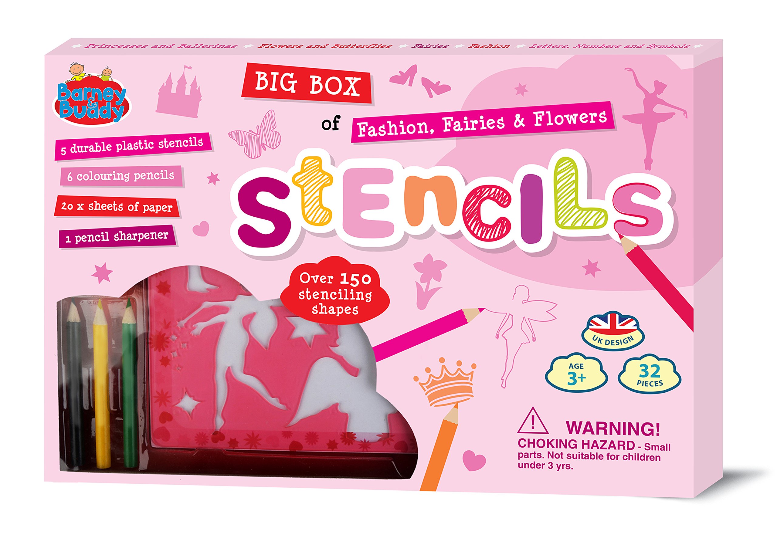 Buy Buddy & Barney Stencils for Kids Fashion, Fairies, Unicorns