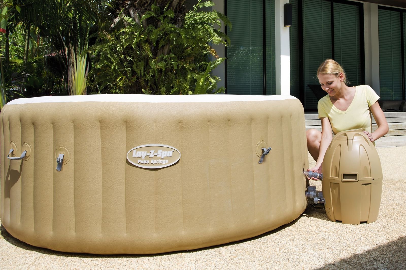 Bestway 60017 Minipiscina idromassaggio Gonfiabile Lay-Z-Spa Palm Springs AirJet™