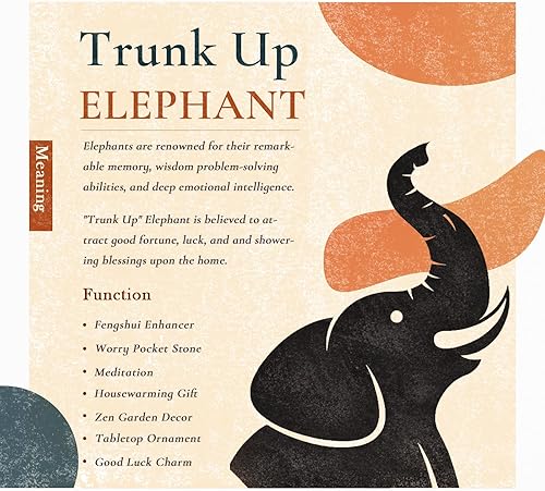 Vista 2 de Mookaitedecor - Figura decorativa de cristal de elefante, 1.5 pulgadas