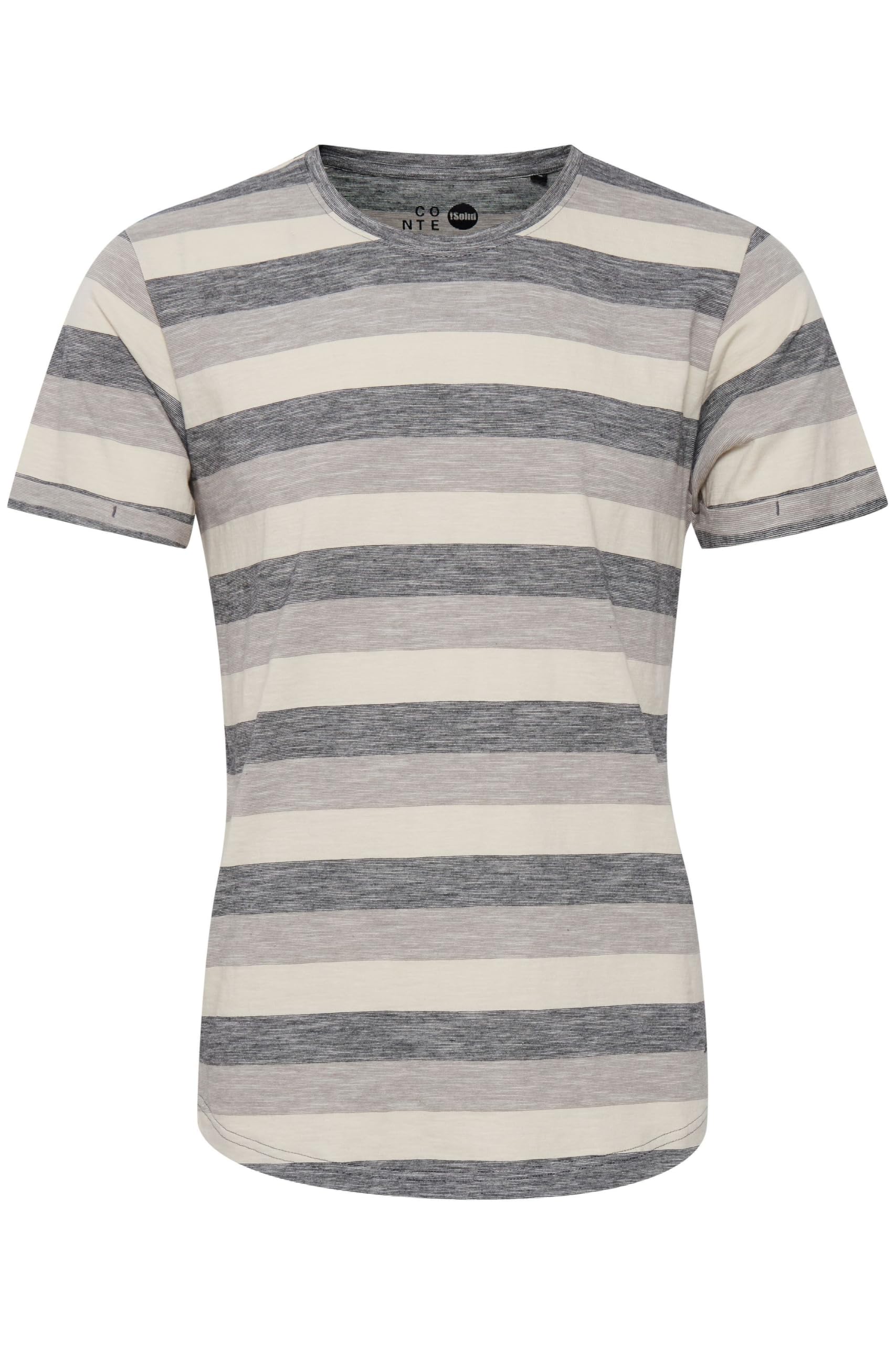 !Solid SDThicco Herren T-Shirt Kurzarm Shirt mit Streifen Rundhals-Ausschnitt 100% Baumwolle Regular fit